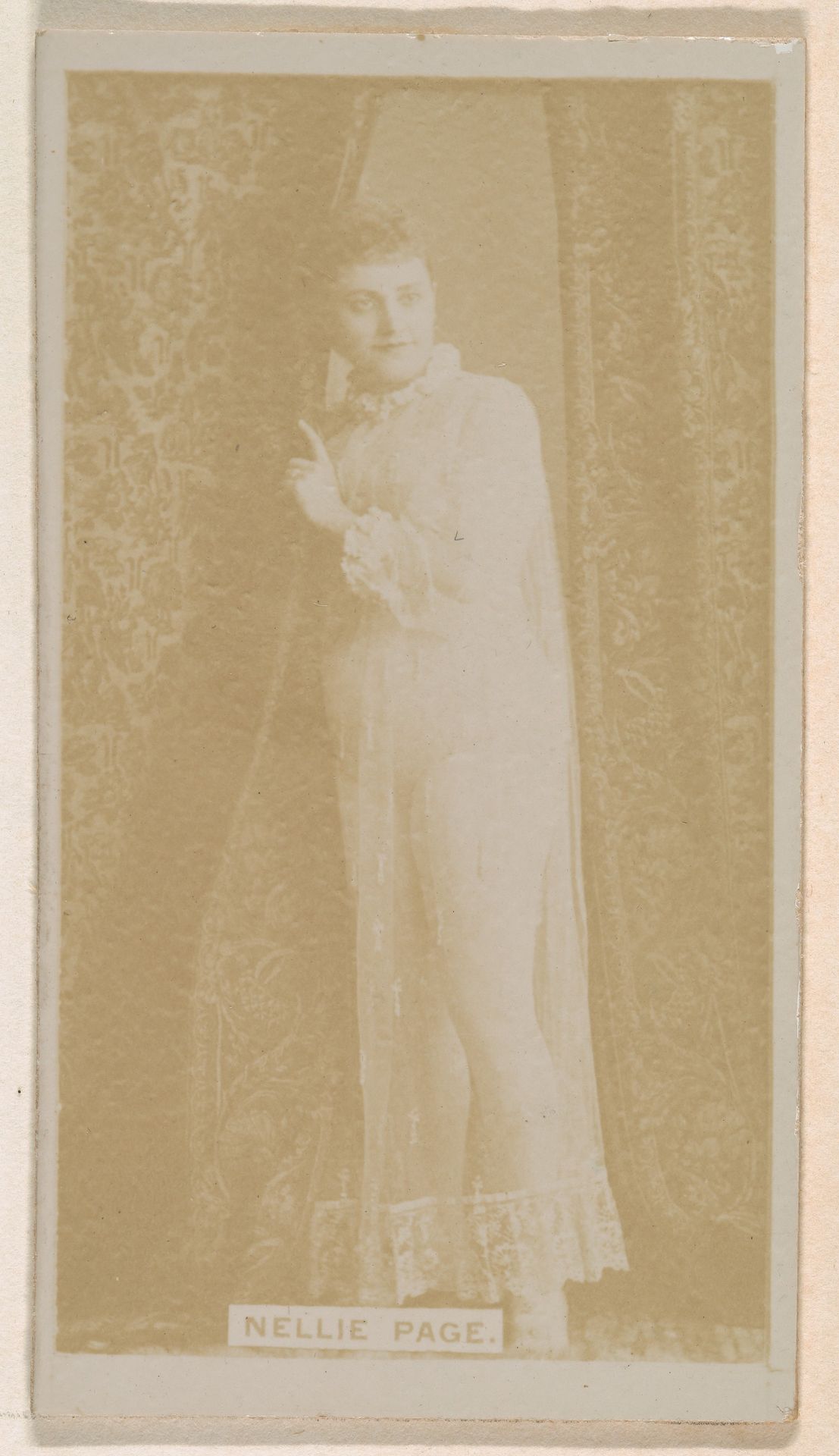 Nellie Page, from the Actresses series (N245) issued by Kinney Brothers to promote Sweet Caporal Cigarettes by Kinney Brothers Tobacco Company