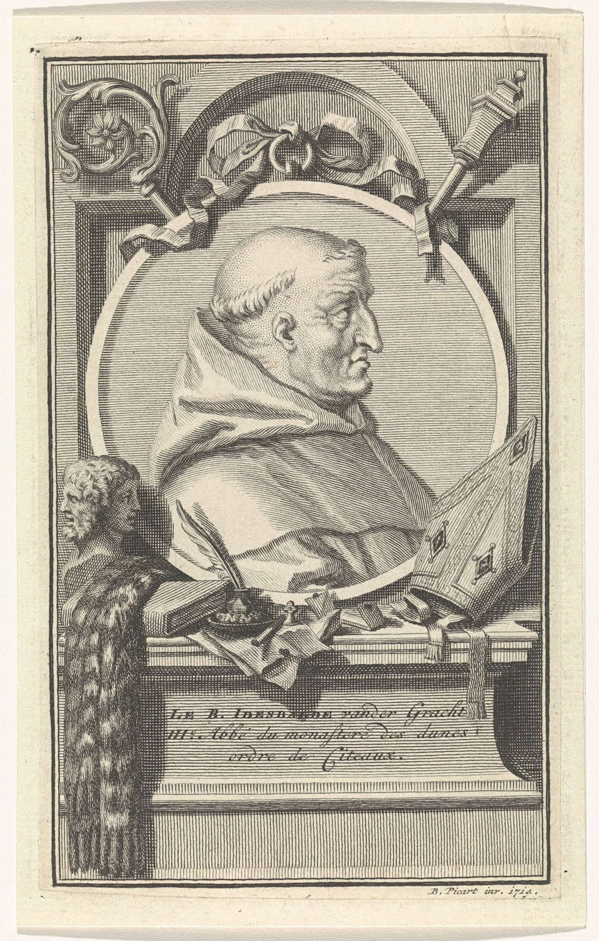Portret van de H. Idesbald by Bernard Picart