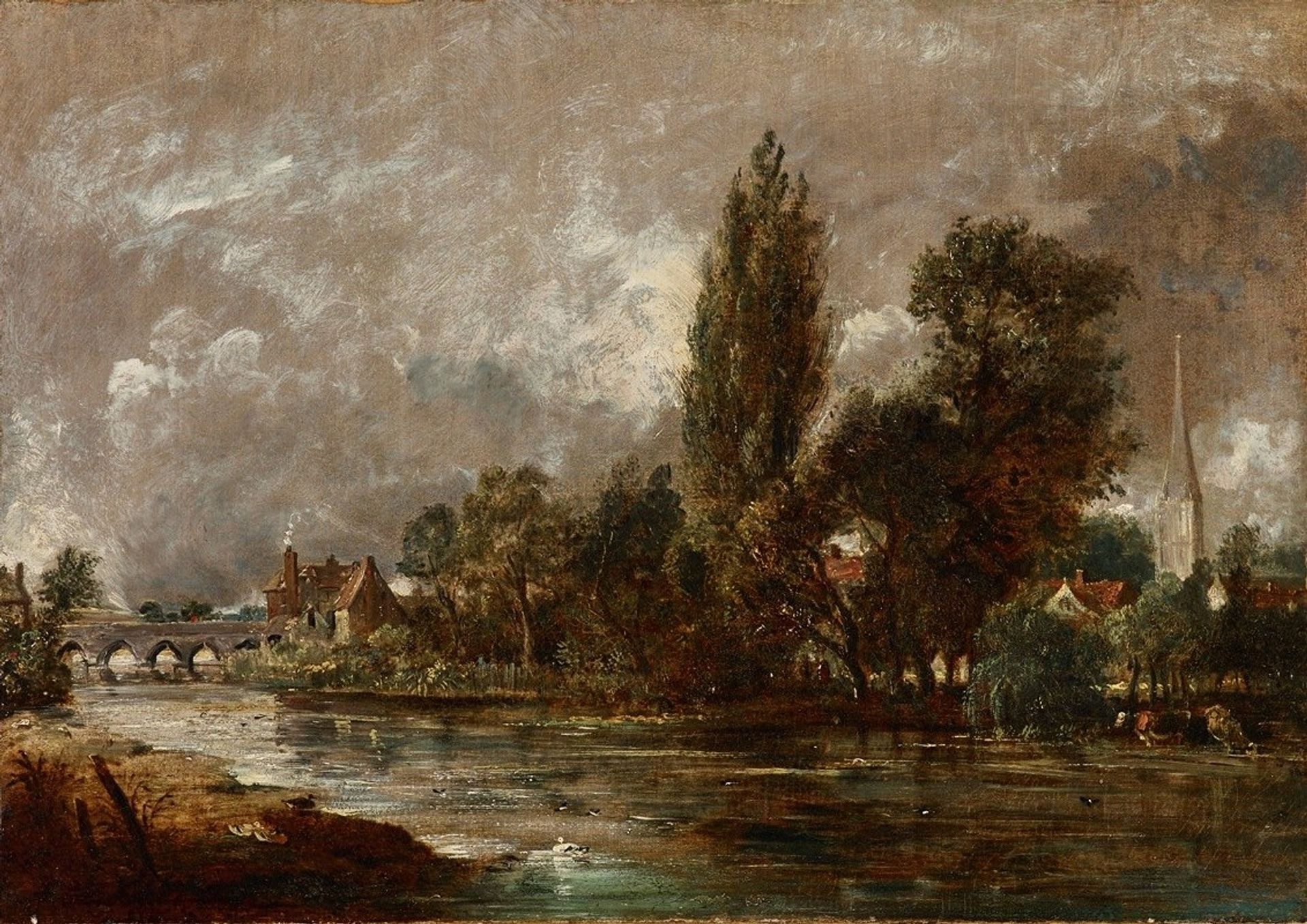 Harnham Bridge, Salisbury by John Constable