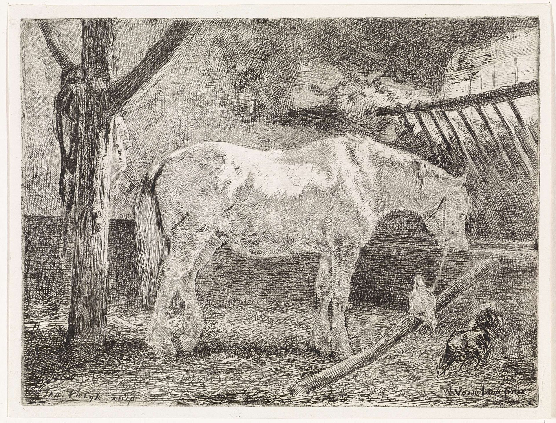 Paard in stal by Jan Vrolijk