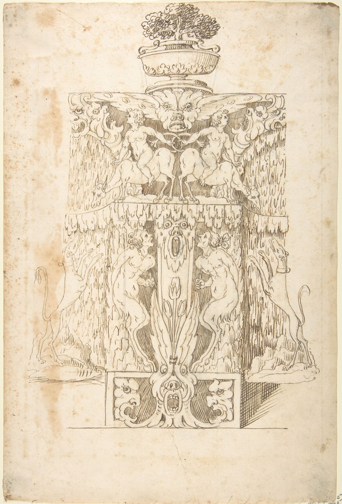 Design for a Wall Fountain by Anonymous
