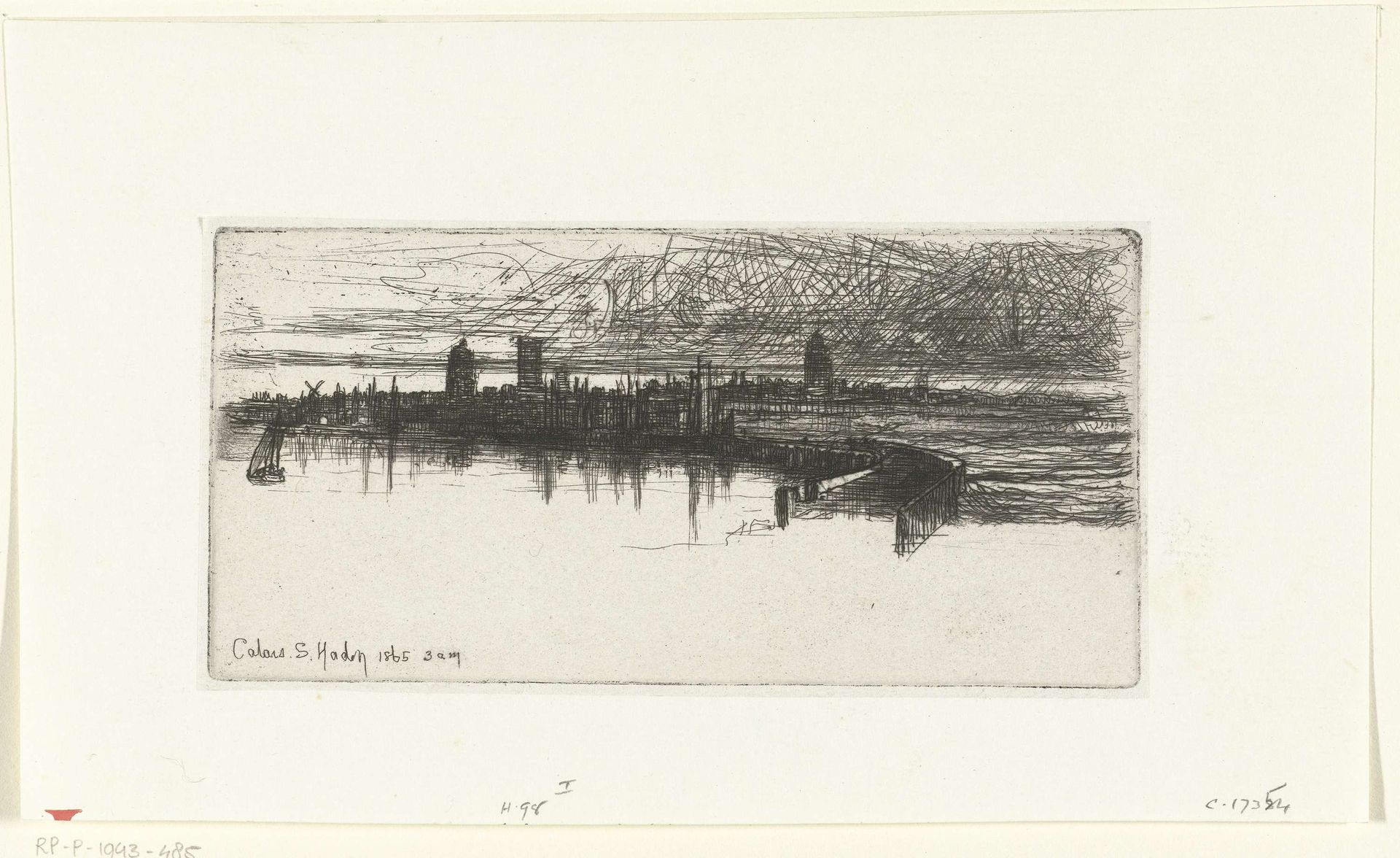 Gezicht op Calais by Sir Francis Seymour Haden