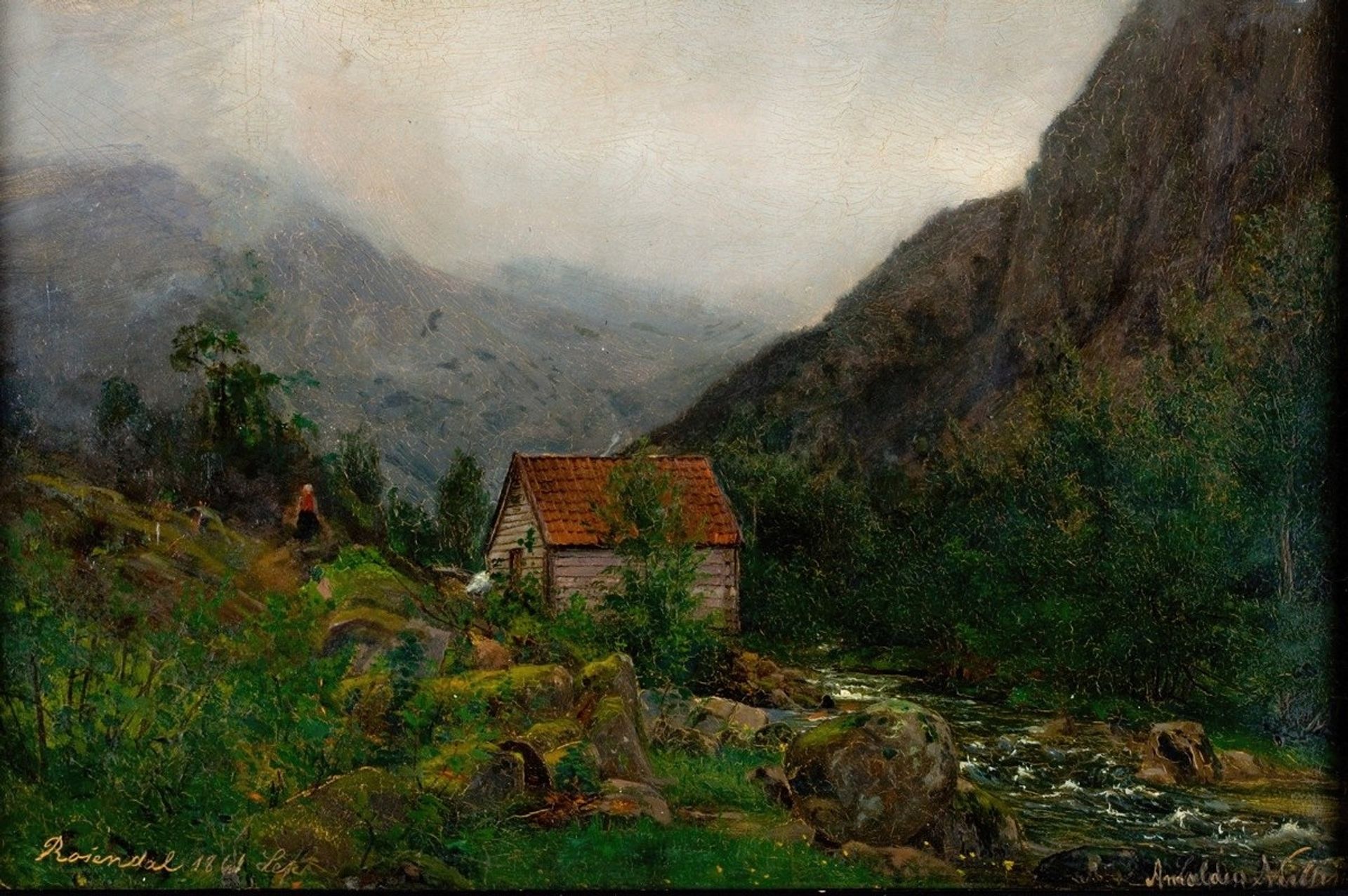 Regnstemning, Rosendal by Amaldus Nielsen