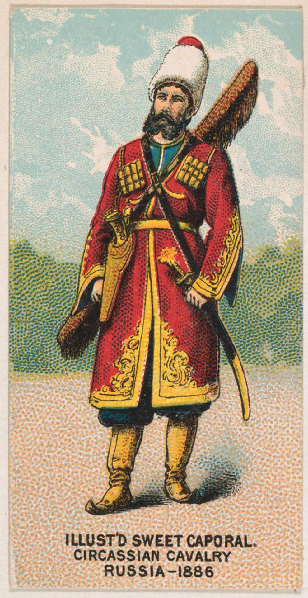 Circassian Cavalry, Russia, 1886, from the Military Series (N224) issued by Kinney Tobacco Company to promote Sweet Caporal Cigarettes by Kinney Brothers Tobacco Company