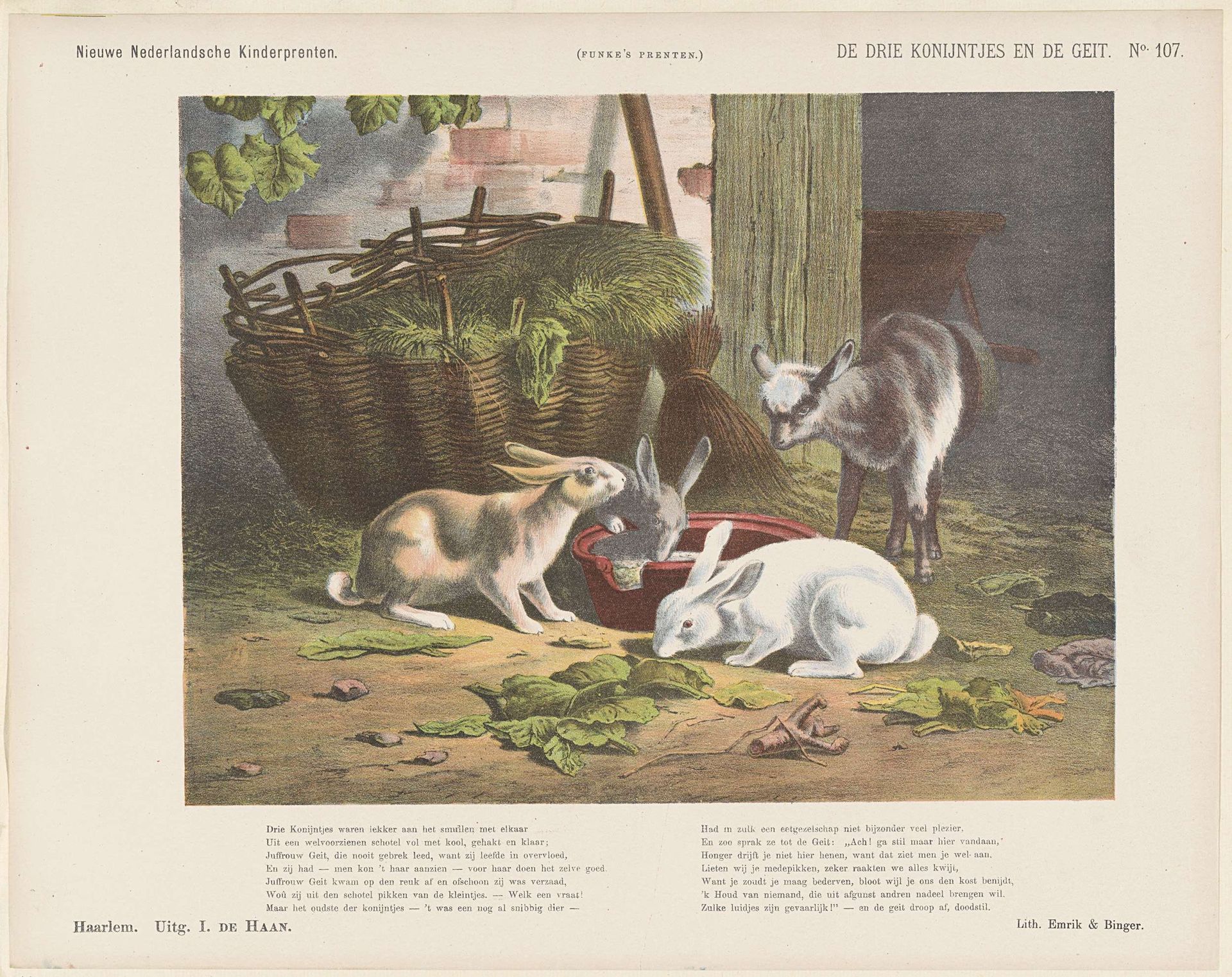 De drie konijntjes en de geit by Jan de Haan