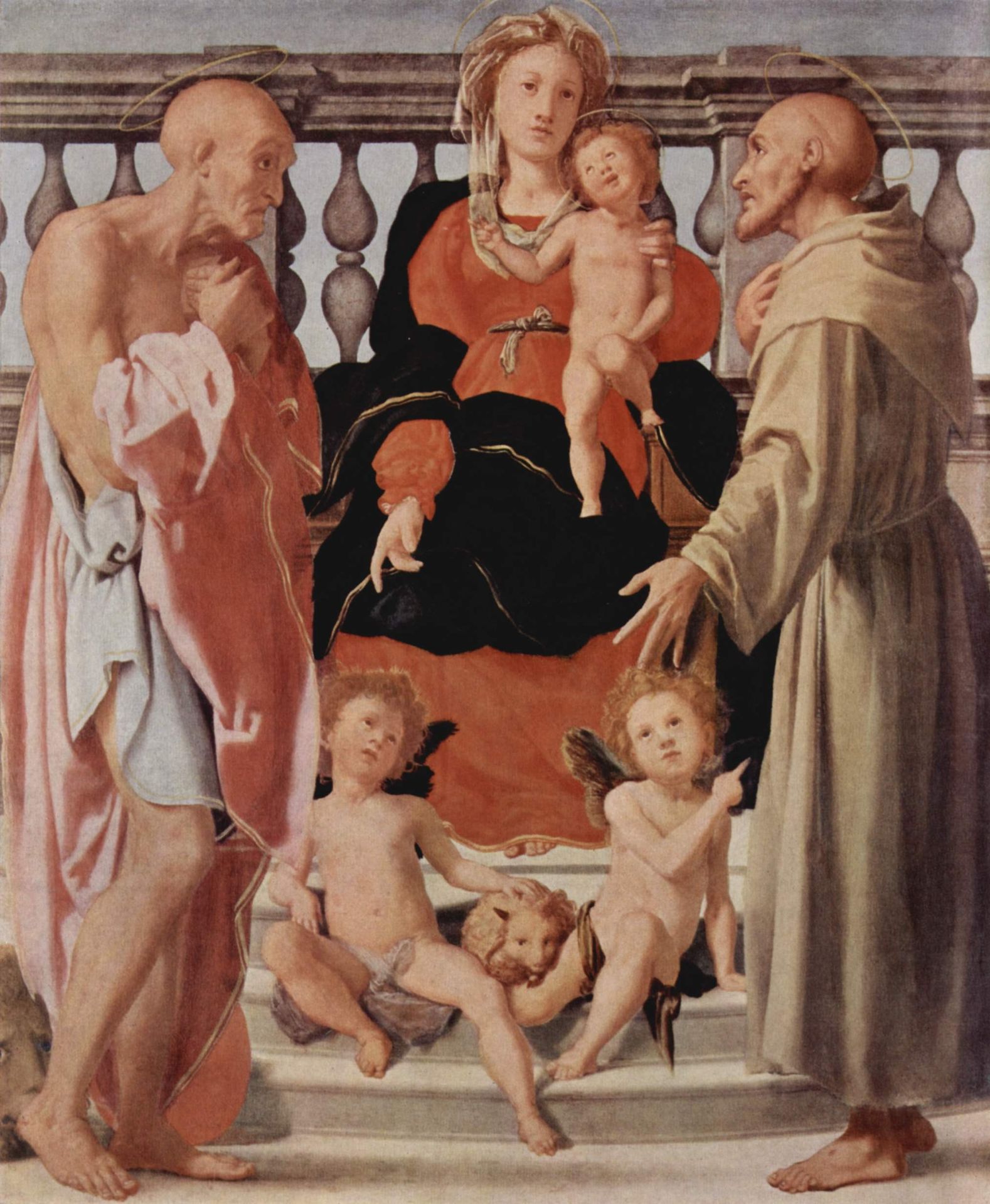 Madonna with St. Francis and St. Jerome by Jacopo Pontormo