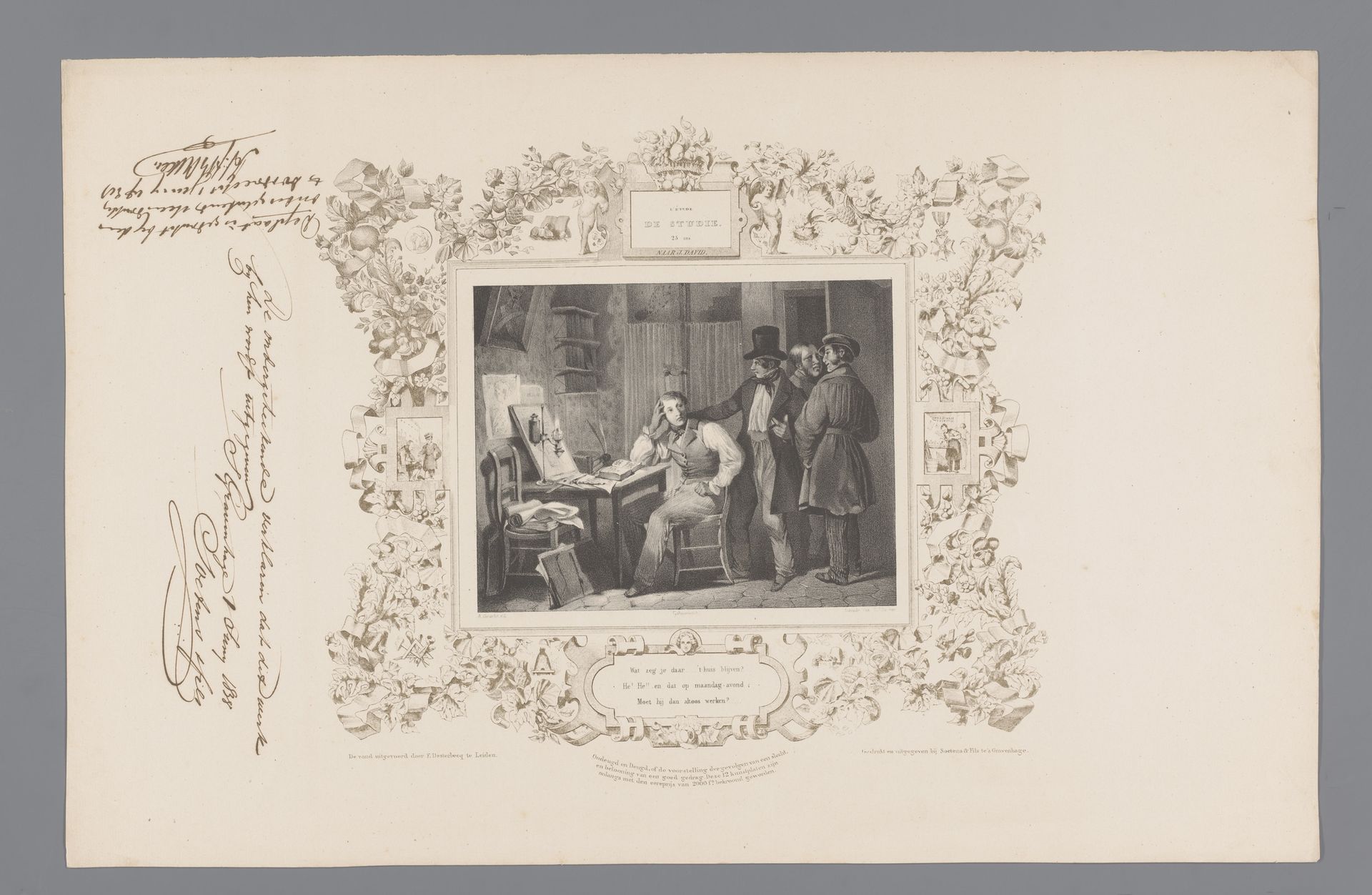 Student aan het werk in de avond by Carel Christiaan Antony Last
