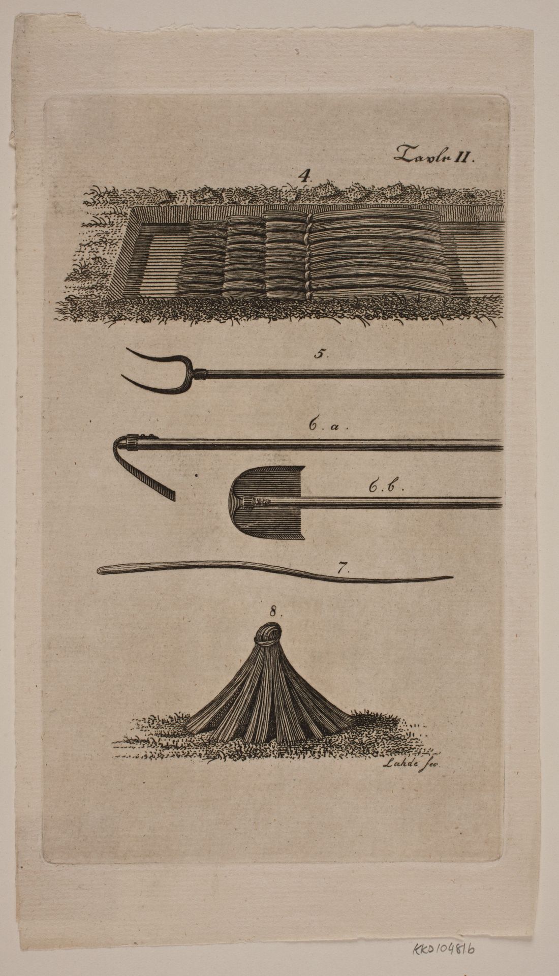 Tavle til: "Vejledning for bonden til at dyrke hør" by Gerhard Ludvig Lahde