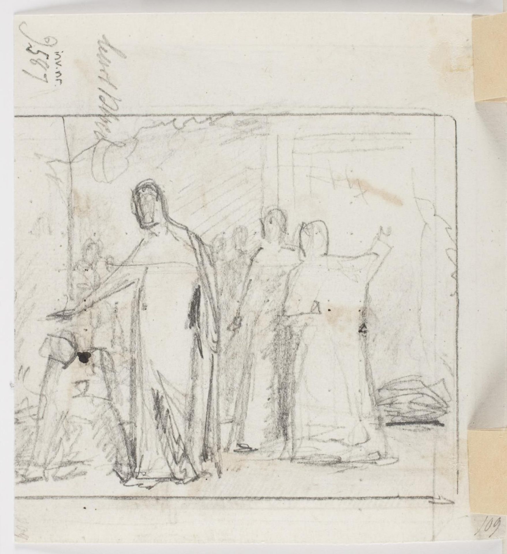 Udkast til raderingen"Kristus helbreder en lam", 1881 by Carl Bloch