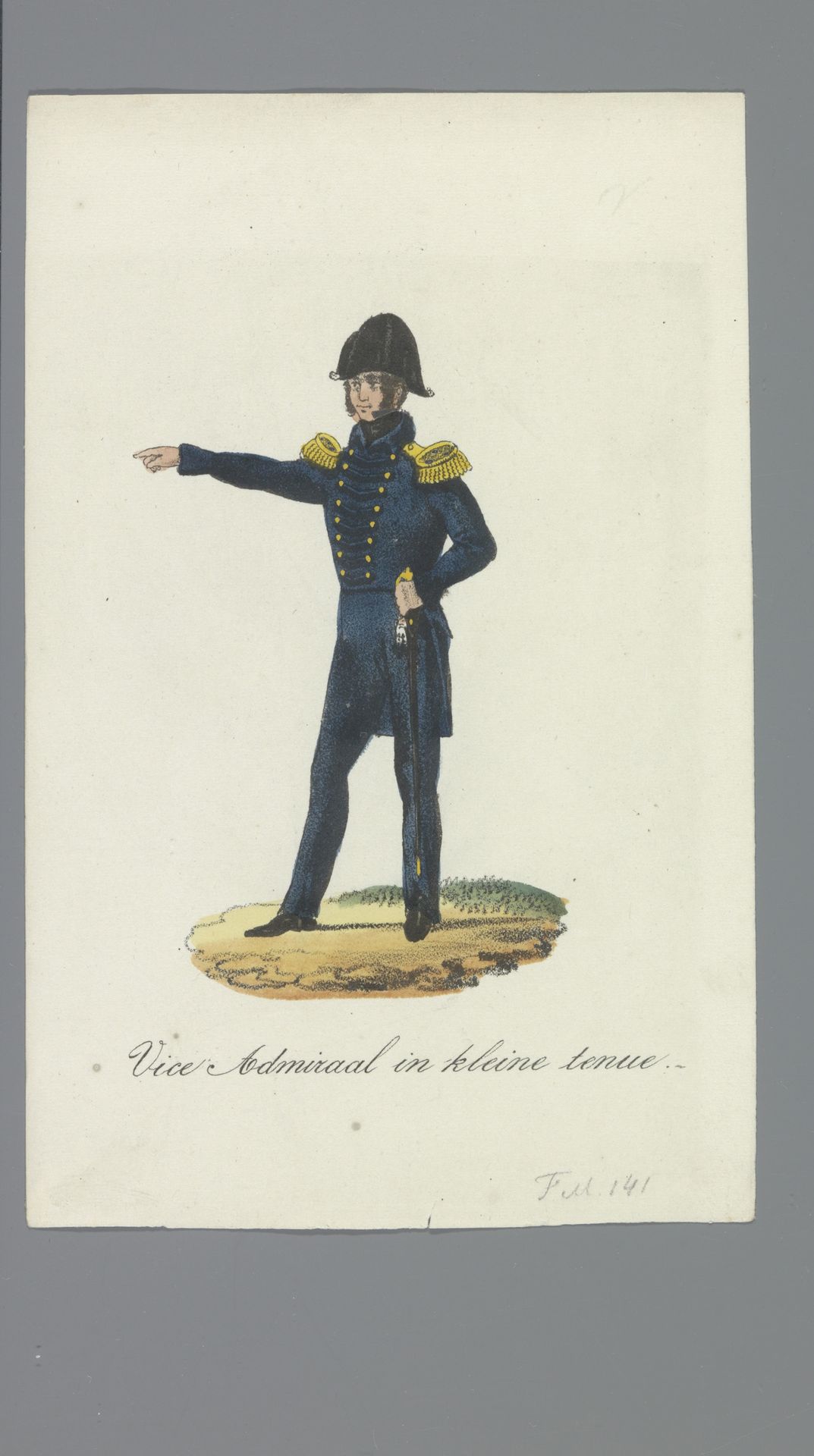 Vice Admiraal in kleine tenue by Albertus Verhoesen