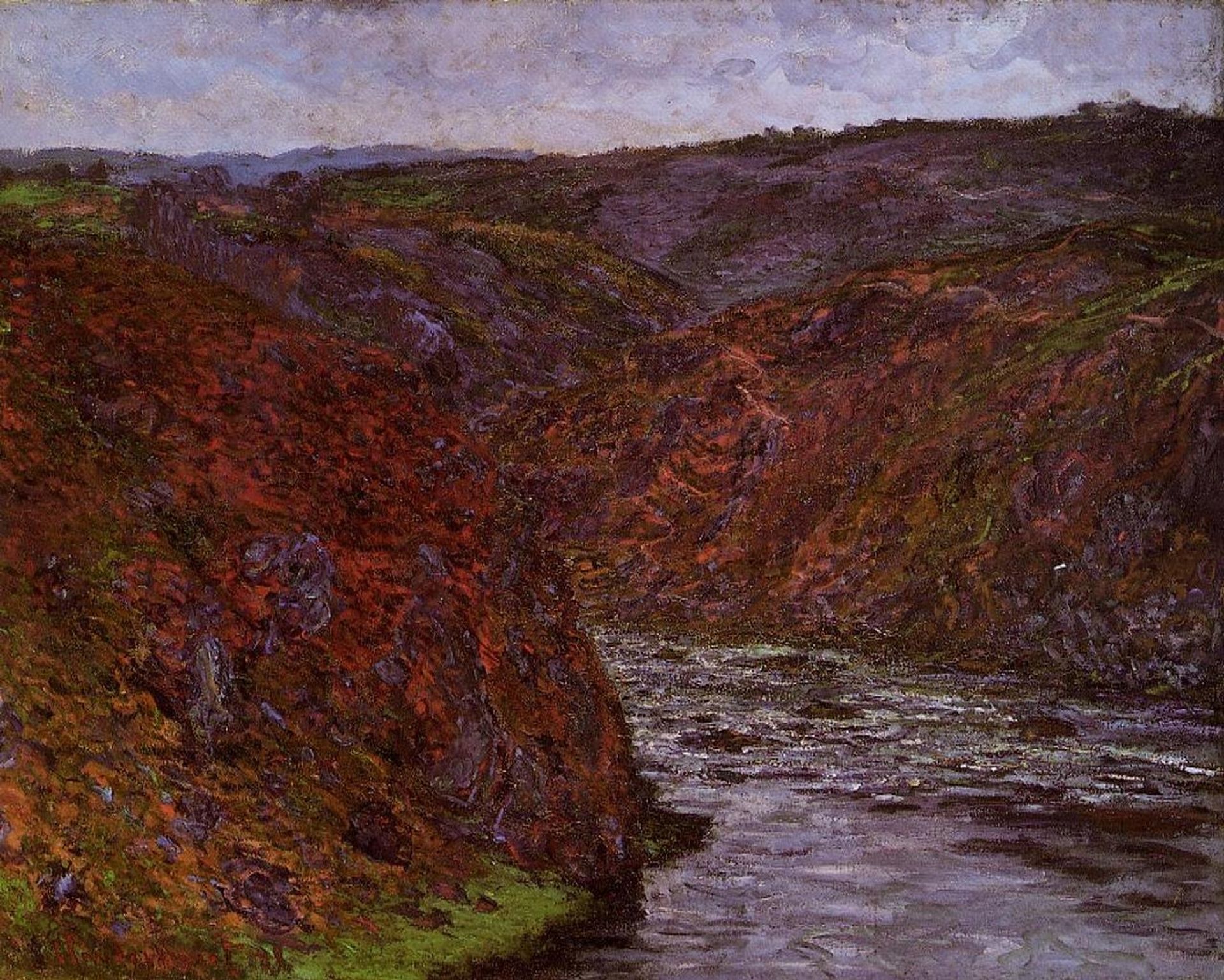 Valley of the Creuse, Grey Sky by Claude Monet