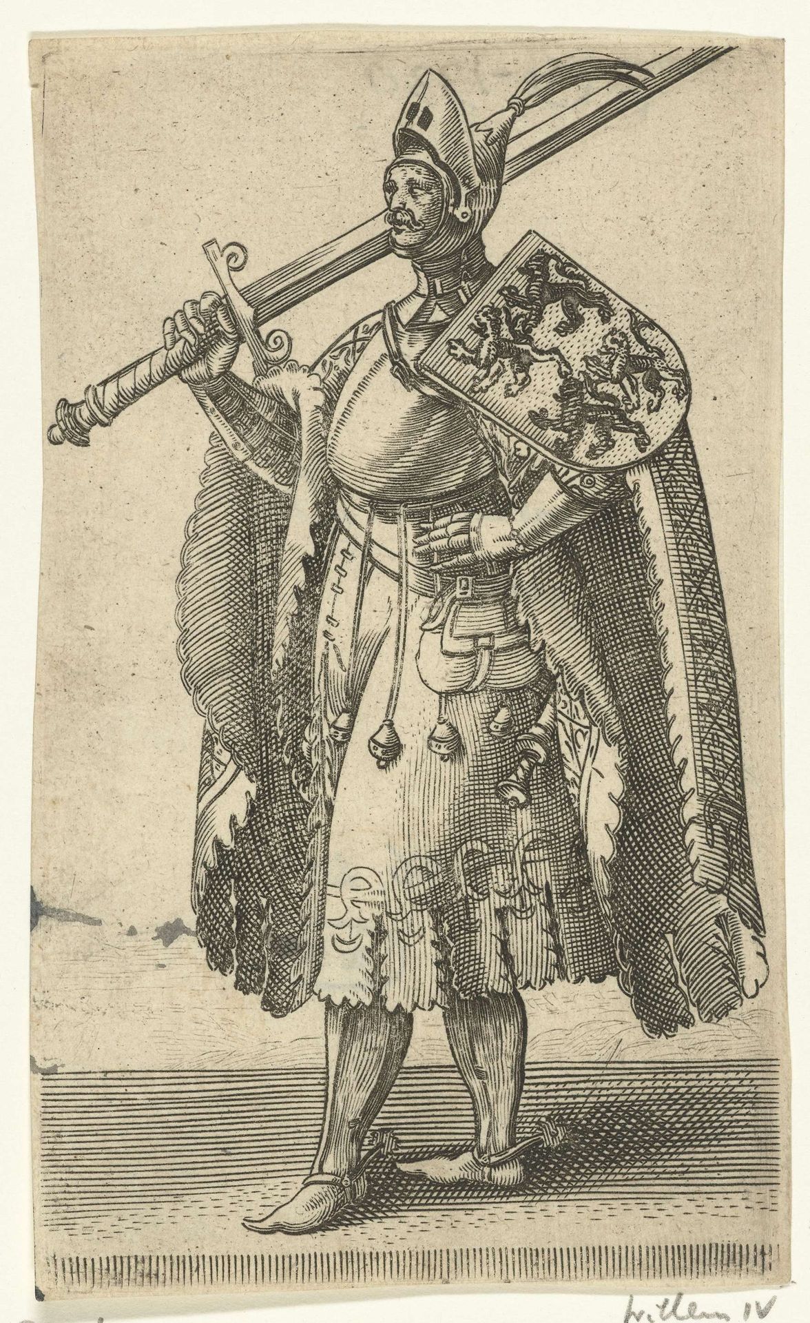 Portret van Willem IV, graaf van Holland by Adriaen Matham