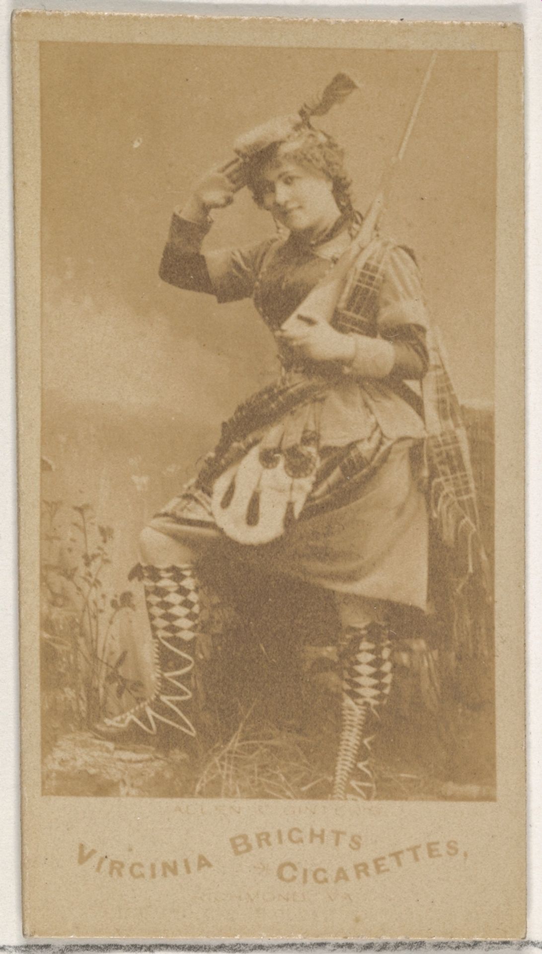 From the Actors and Actresses series (N45, Type 5) for Virginia Brights Cigarettes by Allen & Ginter