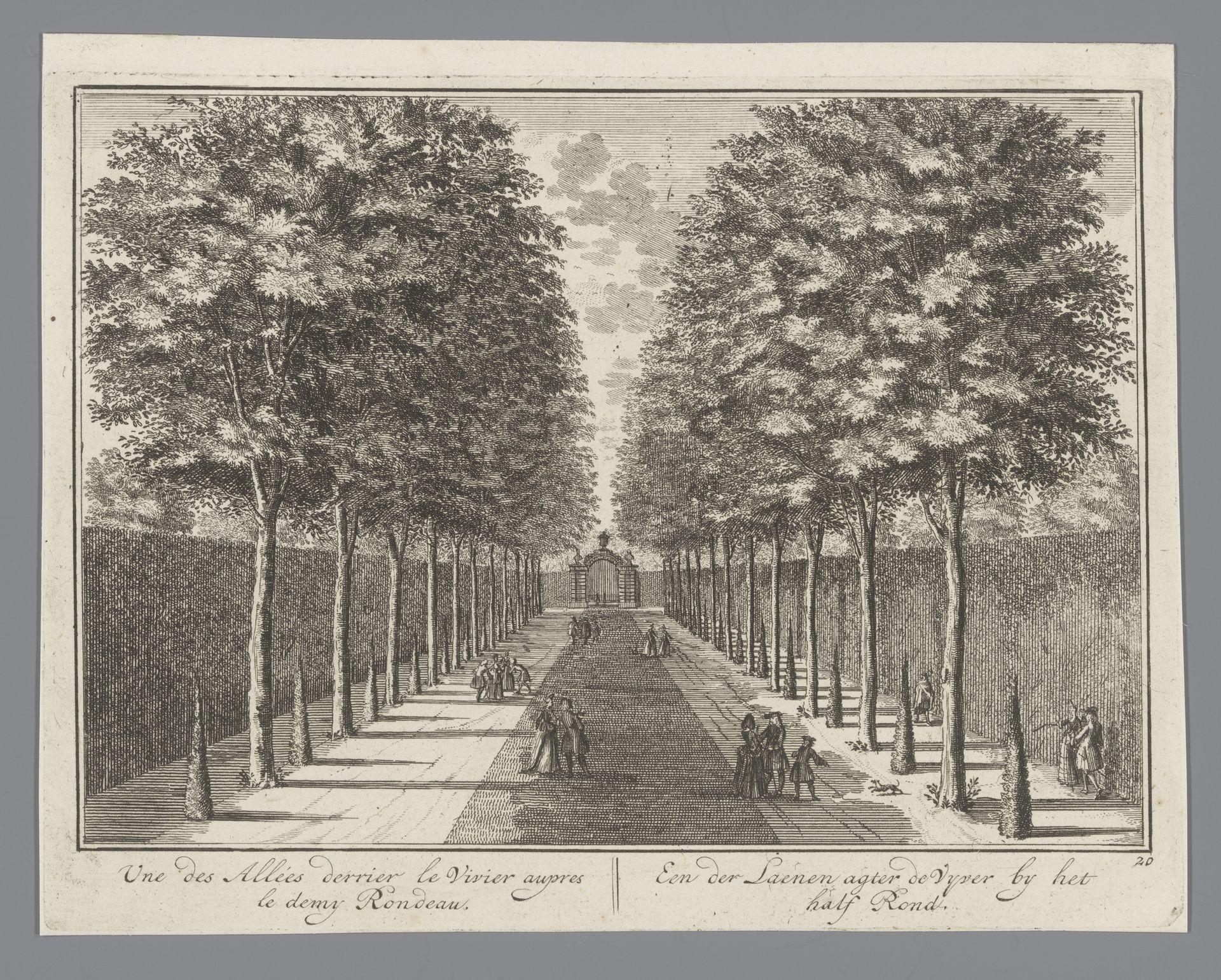 Gezicht in de centrale laan achter de tuin van Slot Zeist by Daniël Stopendaal