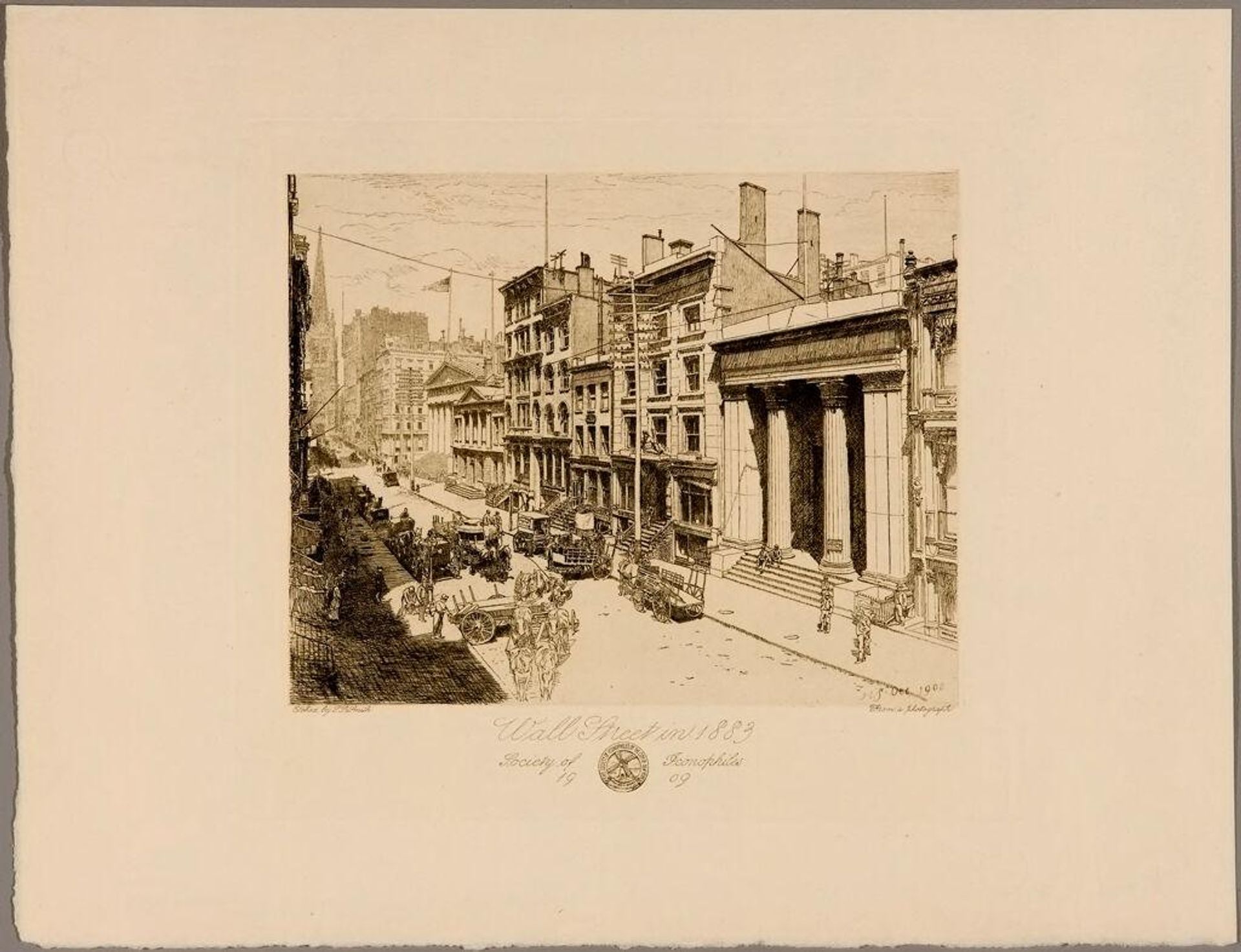 Wall Street in 1883 by Sidney L. Smith
