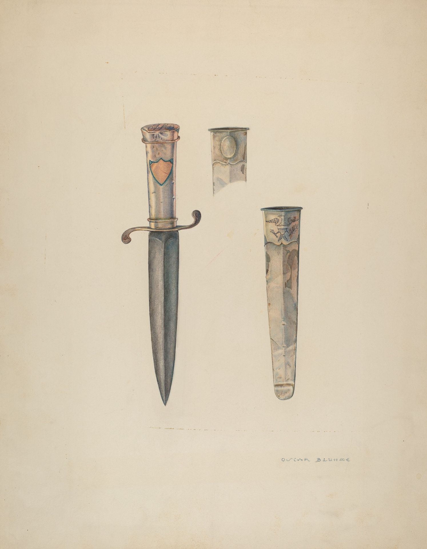 Silver Dagger and Sheath by Oscar Bluhme