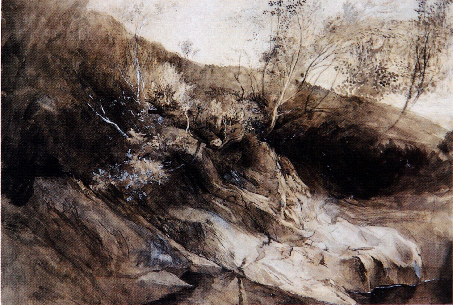 Rocky Bank of a River by John Ruskin