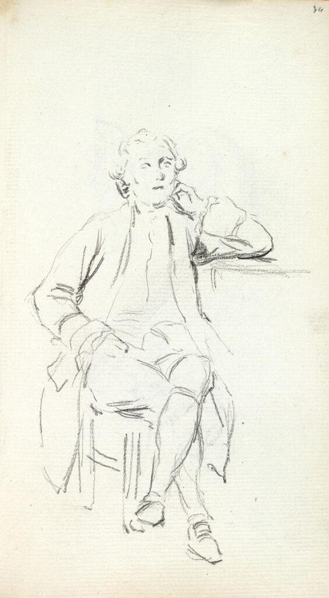Sketchbook page by Gabriel Jacques de Saint-Aubin