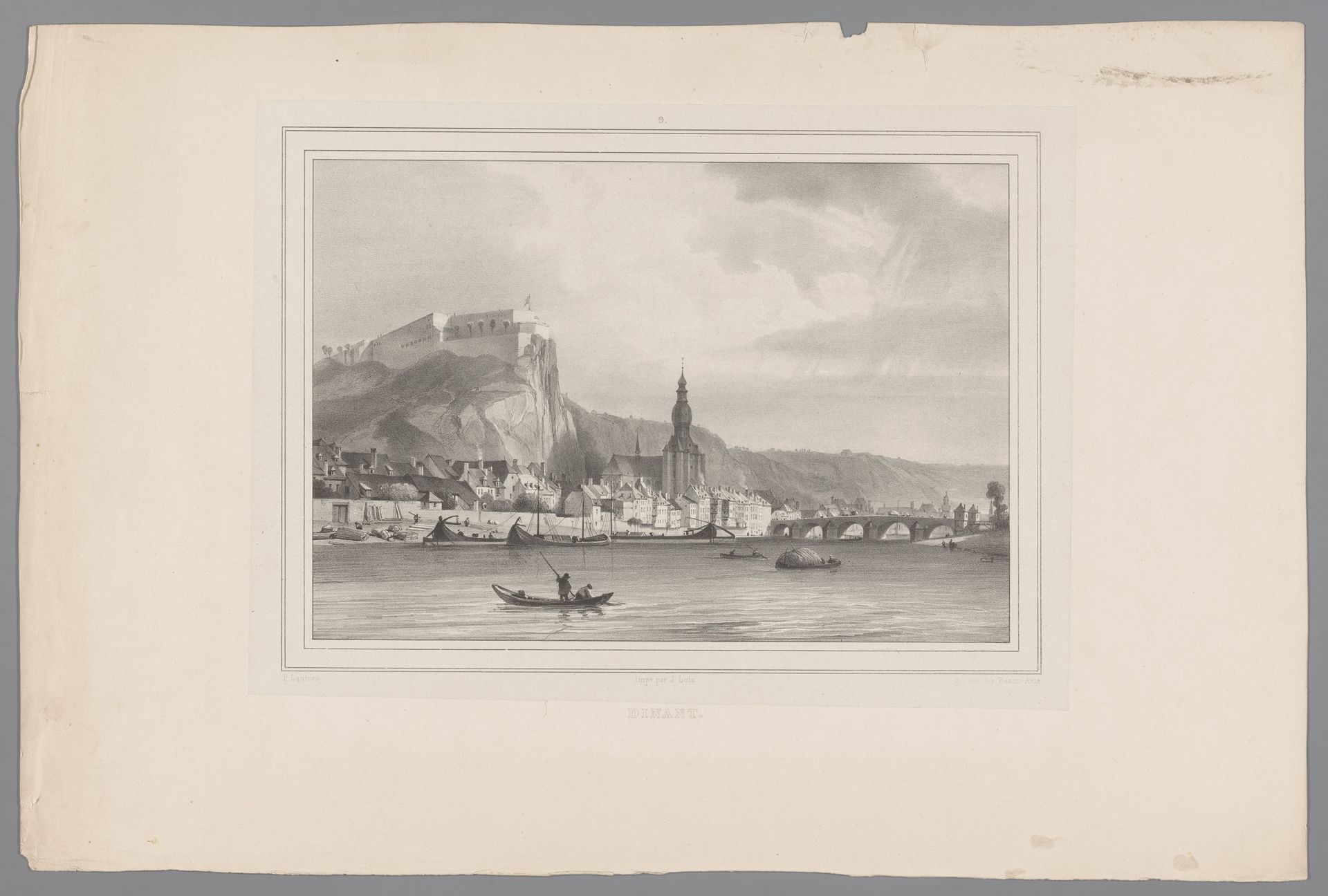 Gezicht op Dinant by Paulus Lauters