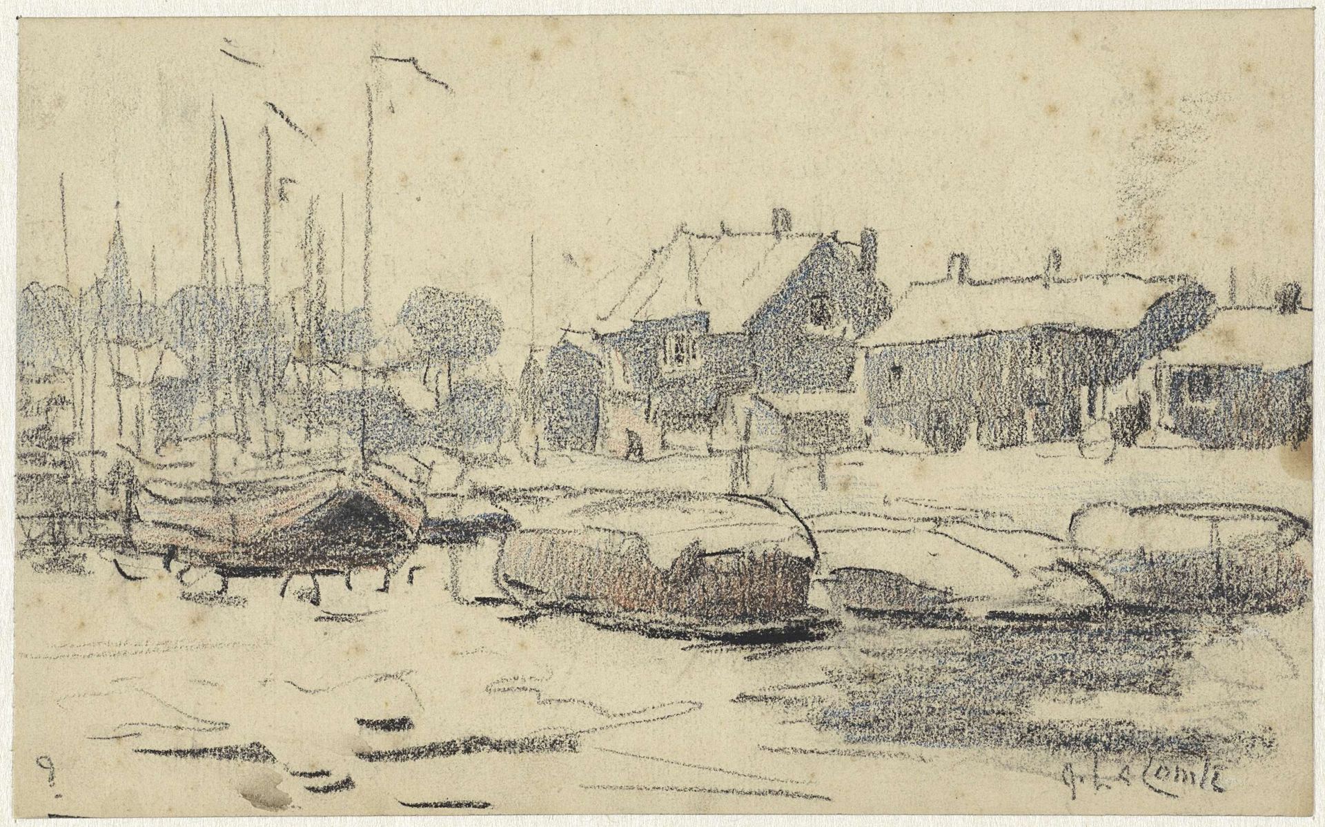 Haventje by Adolf le Comte