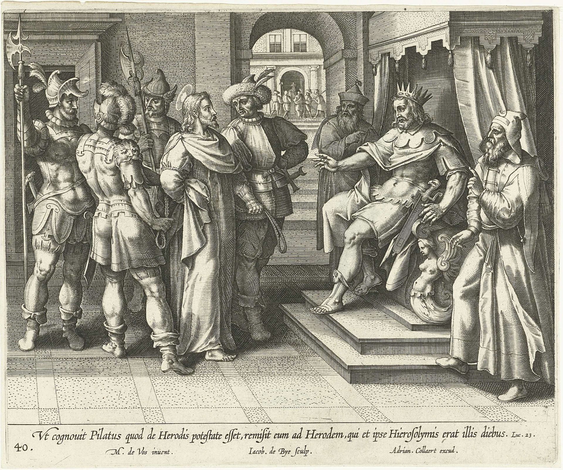 Christus voor Herodes by Jacques de Bie