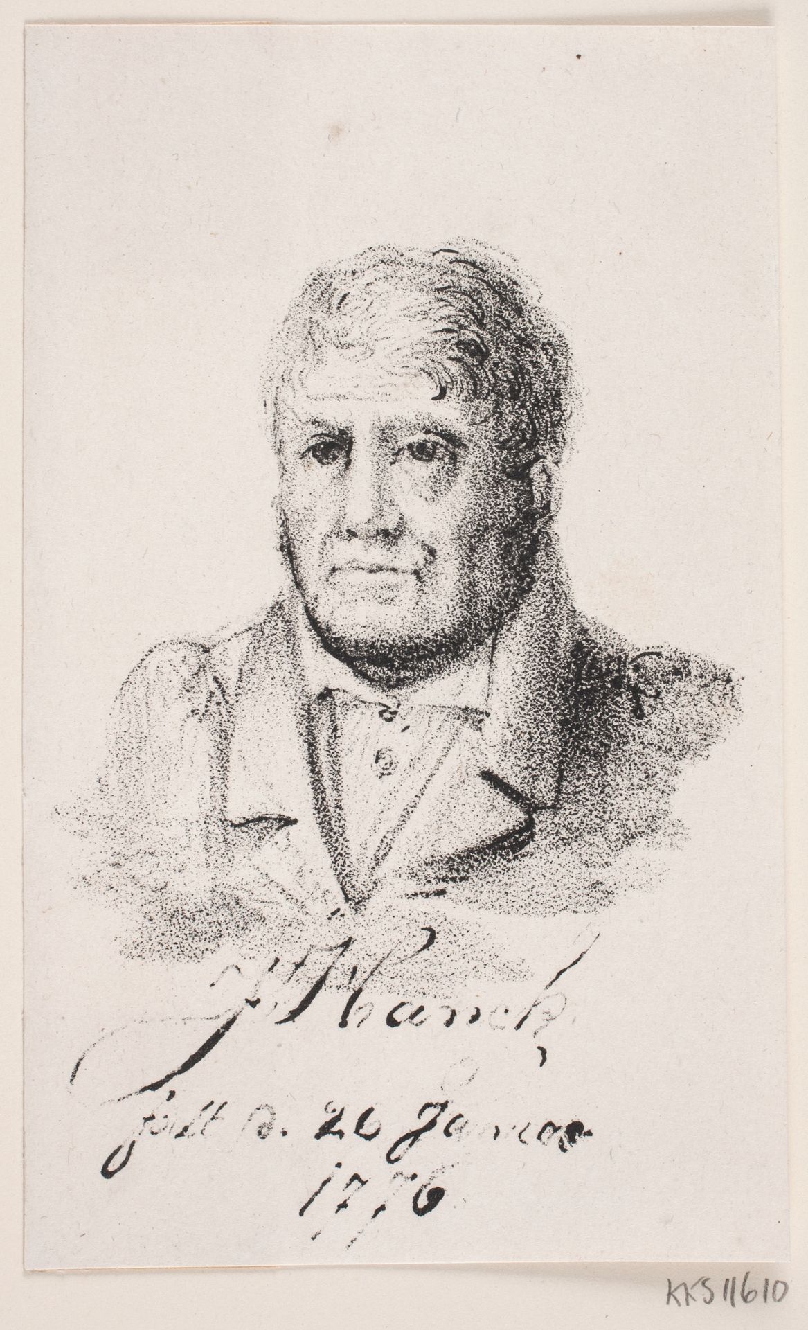 Selvportræt by Johan Hanck