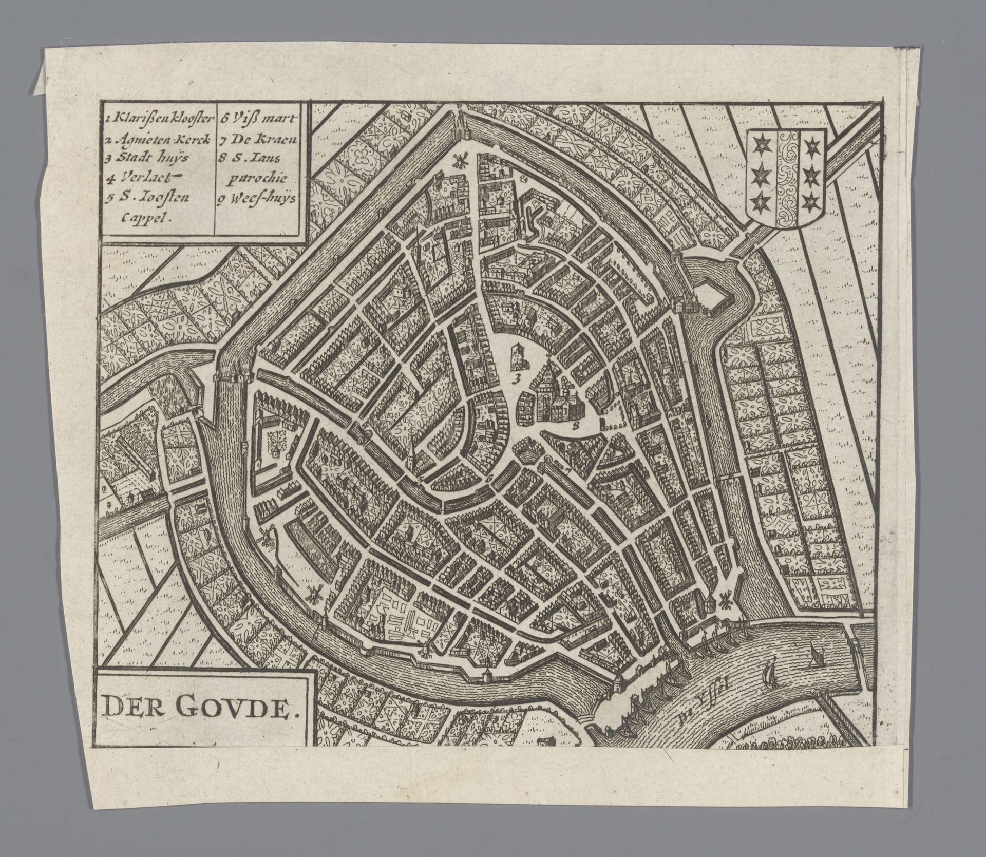 Plattegrond van Gouda by Anonymous