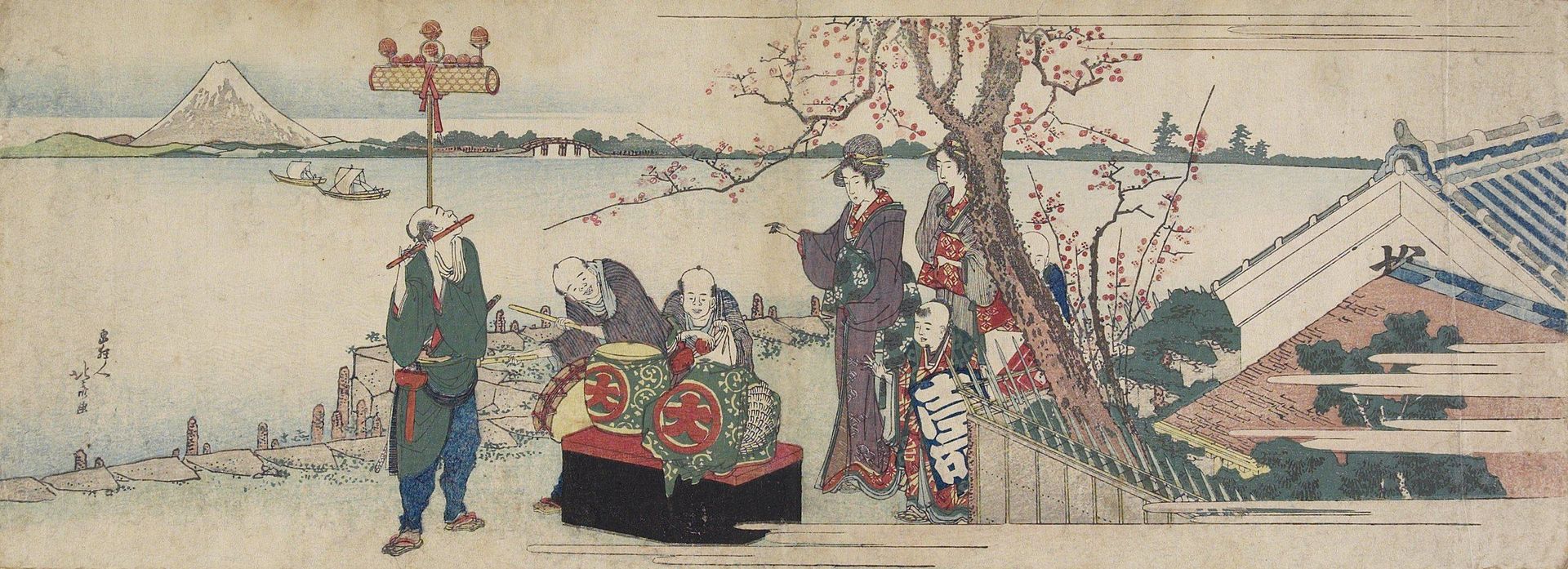 Daikagura Performers by Katsushika Hokusai