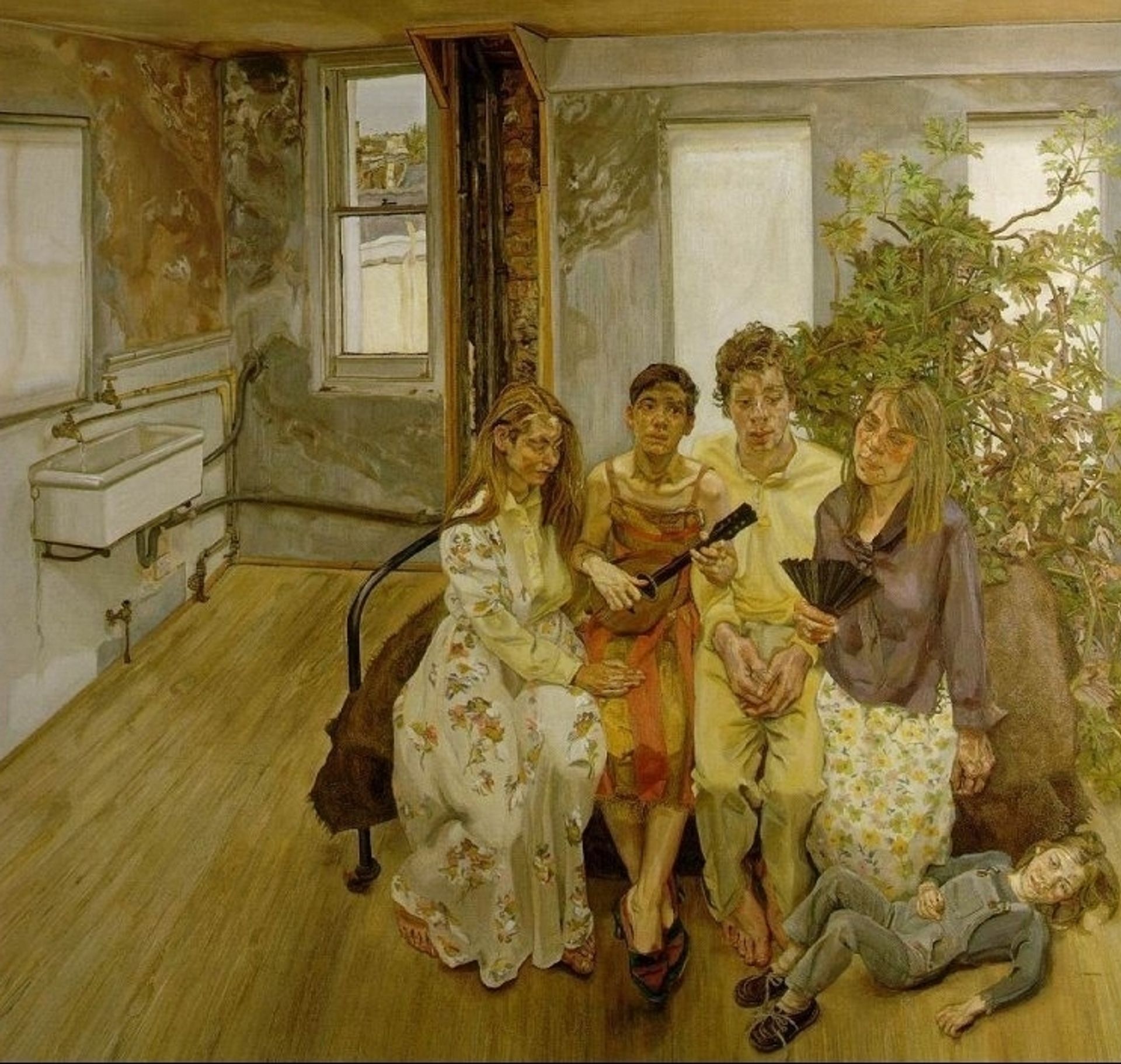 Large Interior W11 (after Watteau) by Lucian Freud