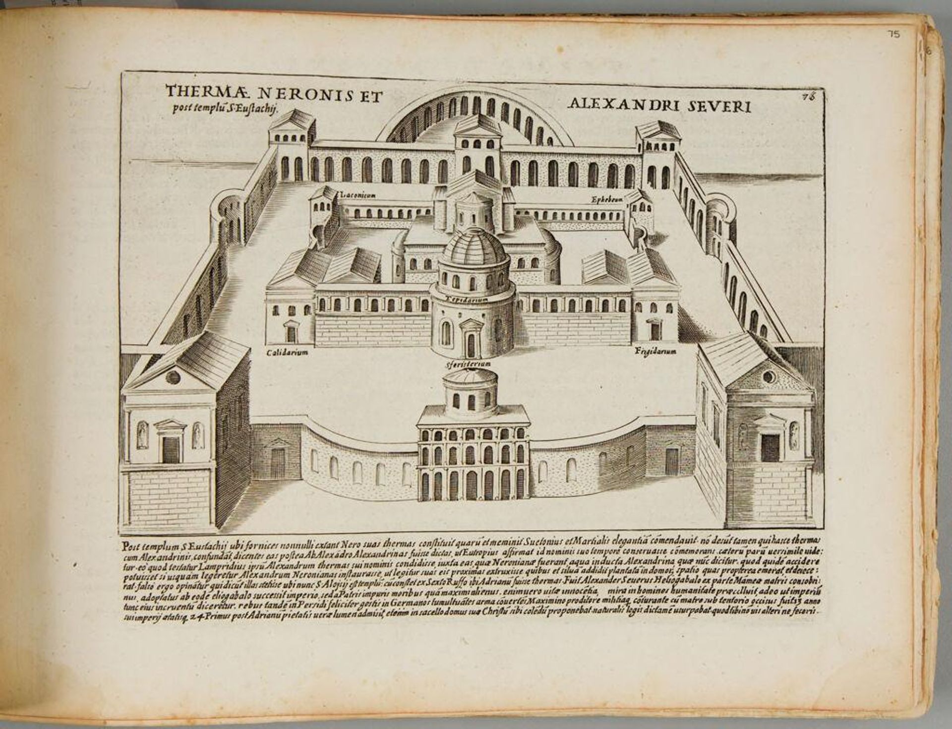 The Baths of Nero and Severus Alexander, later the Church of Saint Eustace by Giacomo Lauro