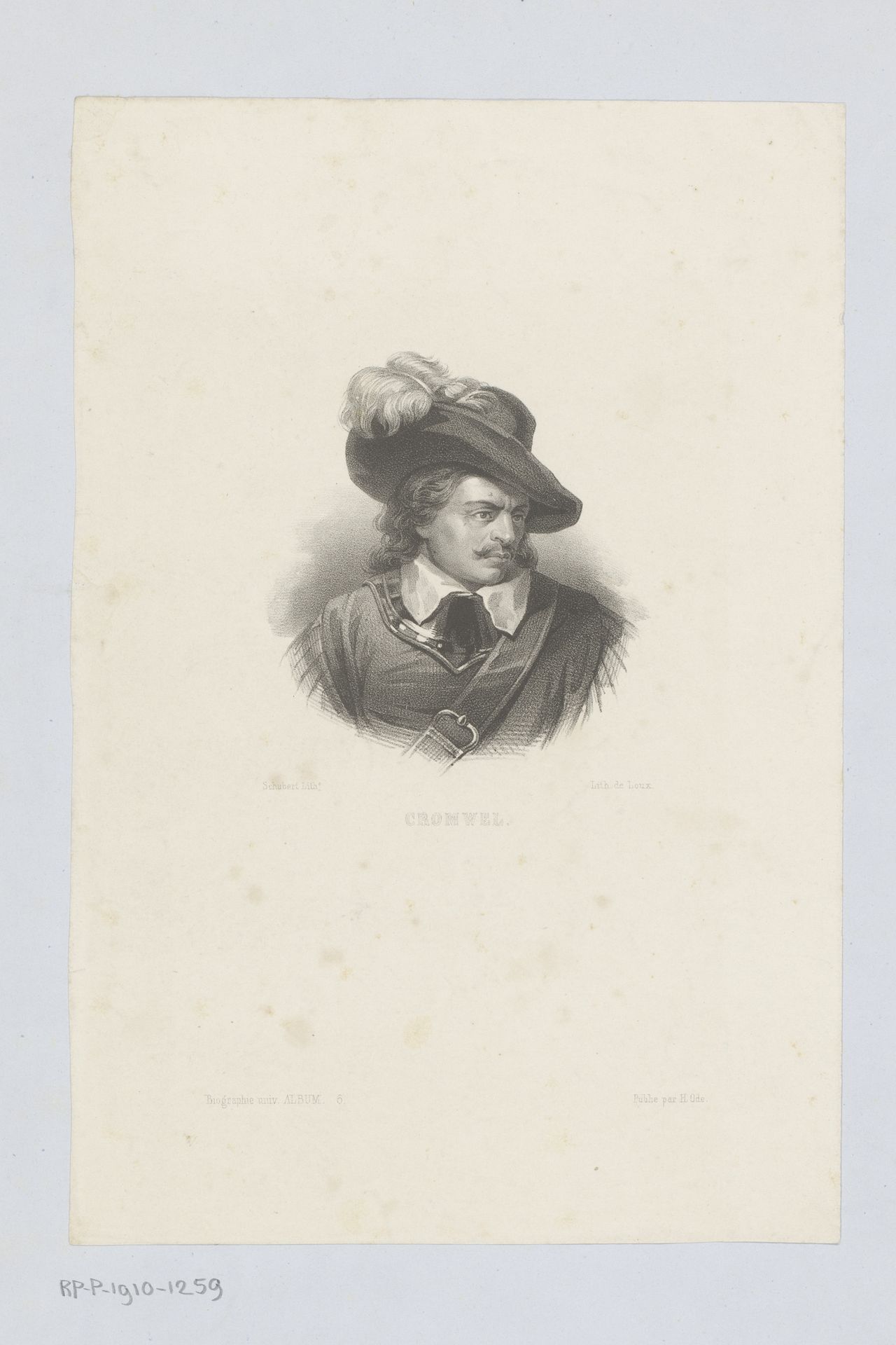 Portret van Oliver Cromwell by Joseph Schubert