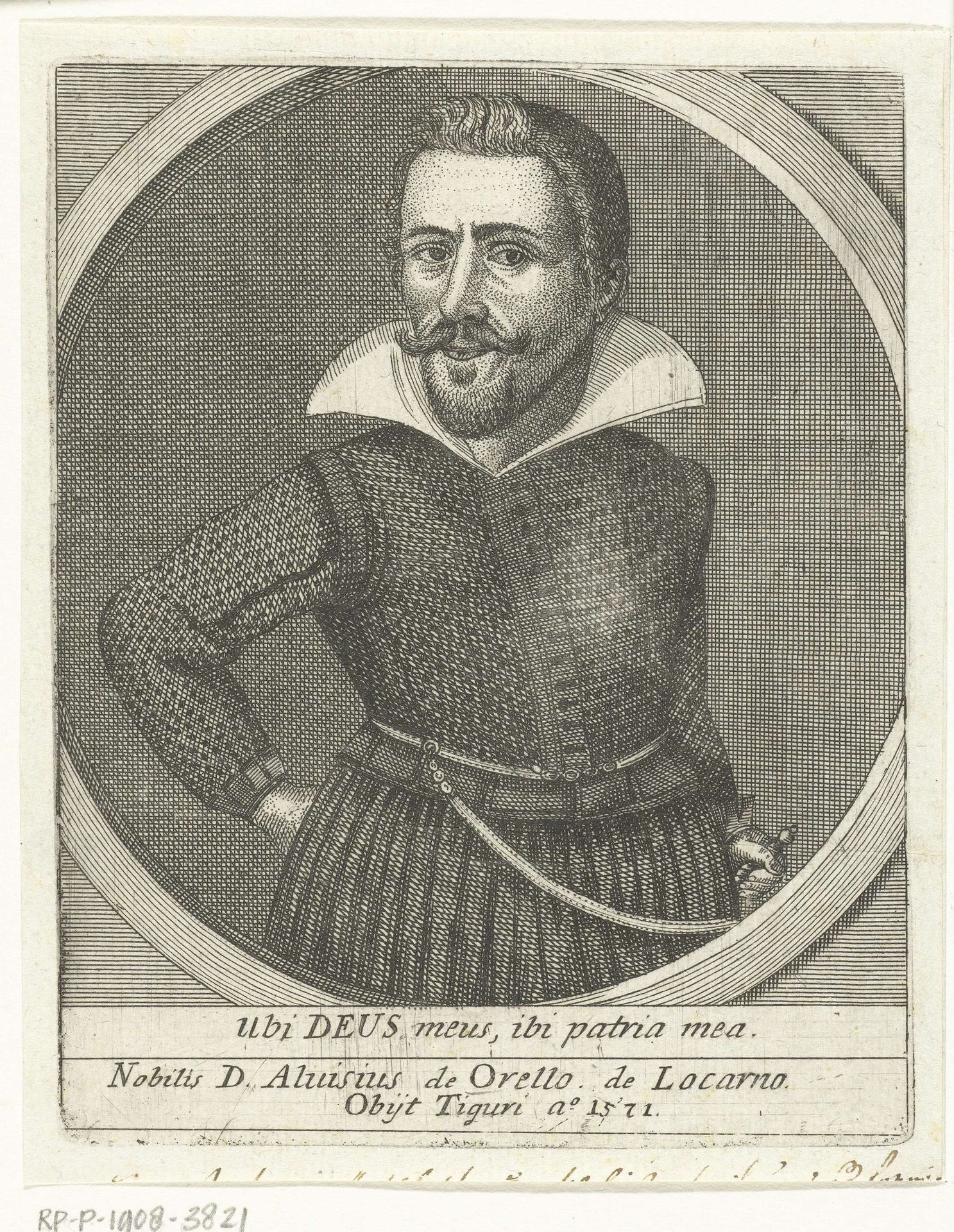 Portret van Aluisius de Orello by François van Bleyswijck
