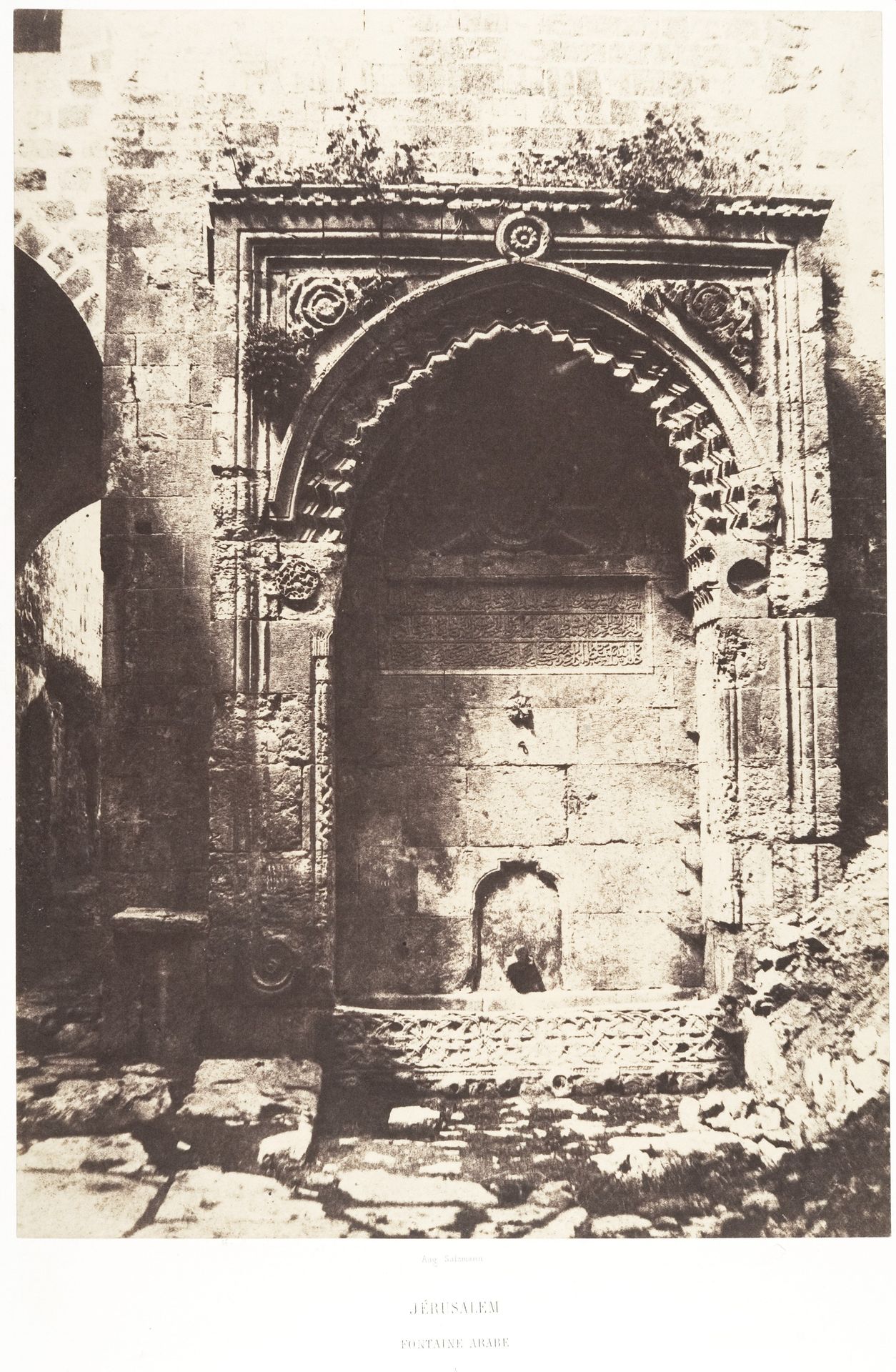 Jérusalem, Fontaine Arabe, 4 by Auguste Salzmann