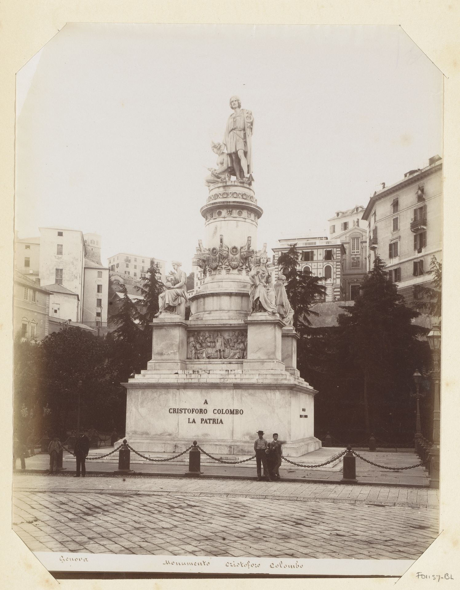 Monument voor Christoffel Columbus te Genua by Anonymous