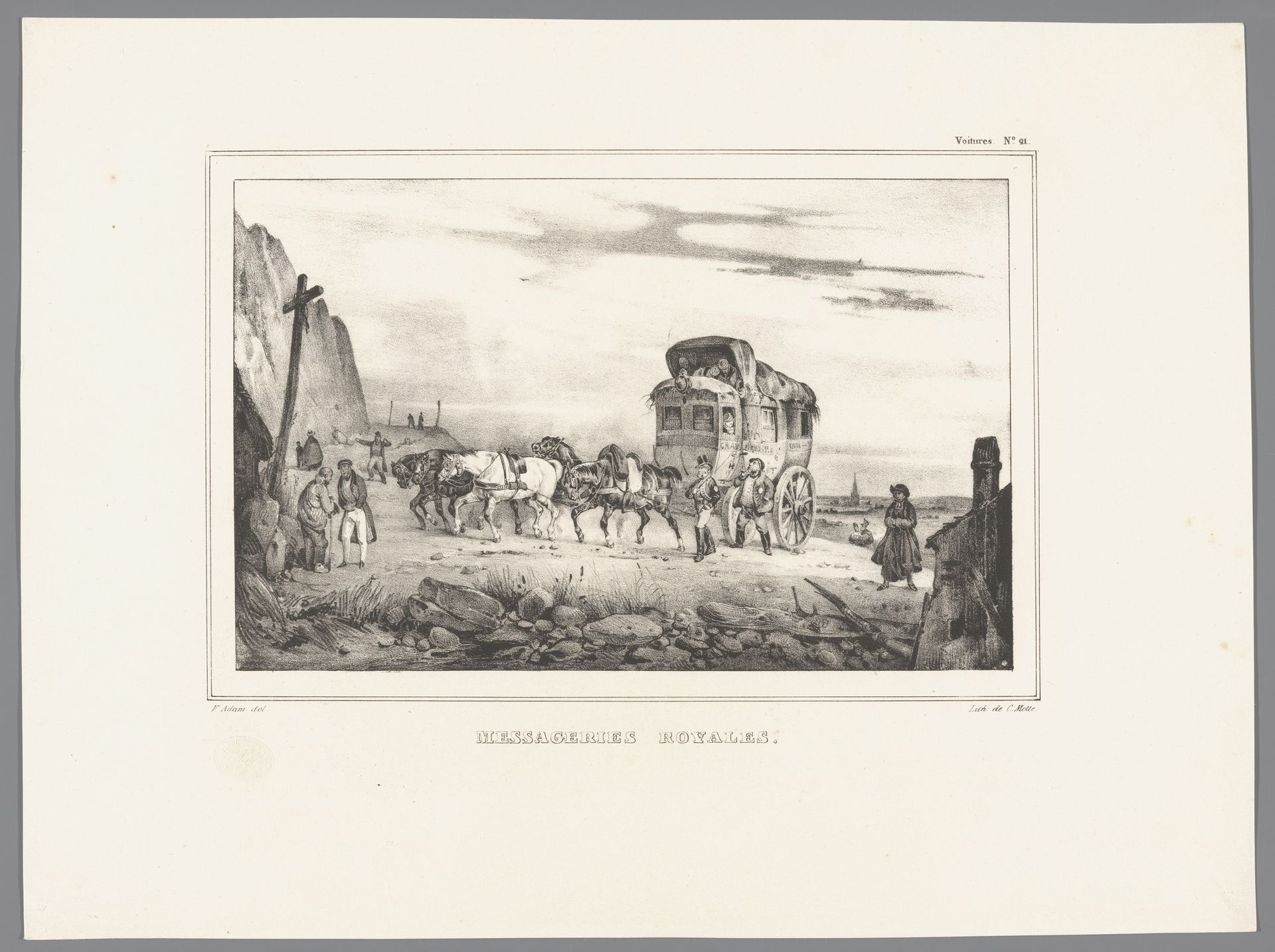 Postkoets van de koninklijke bodendienst by Victor Adam