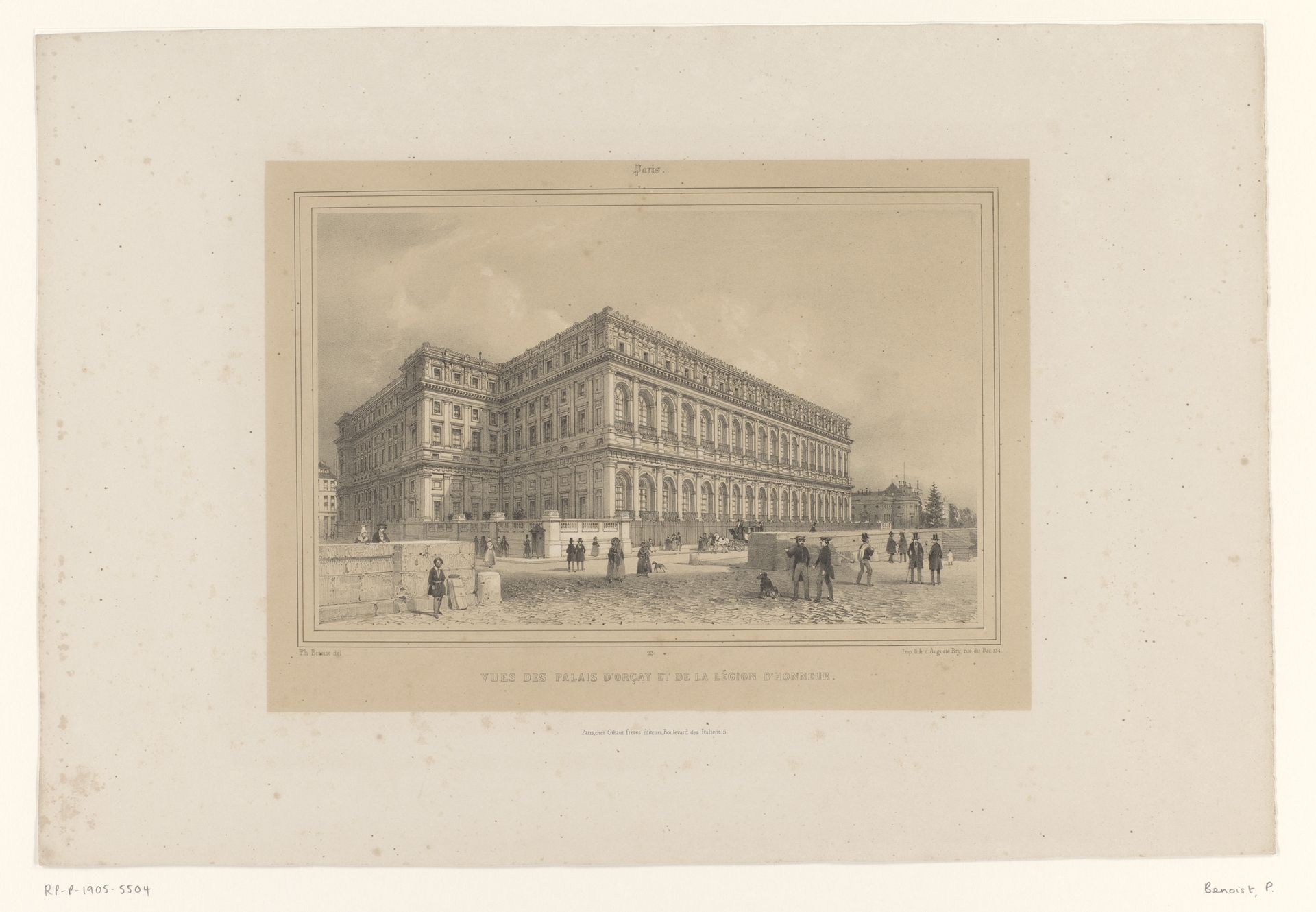 Zicht op het palais d'Orsay by Philippe Benoist