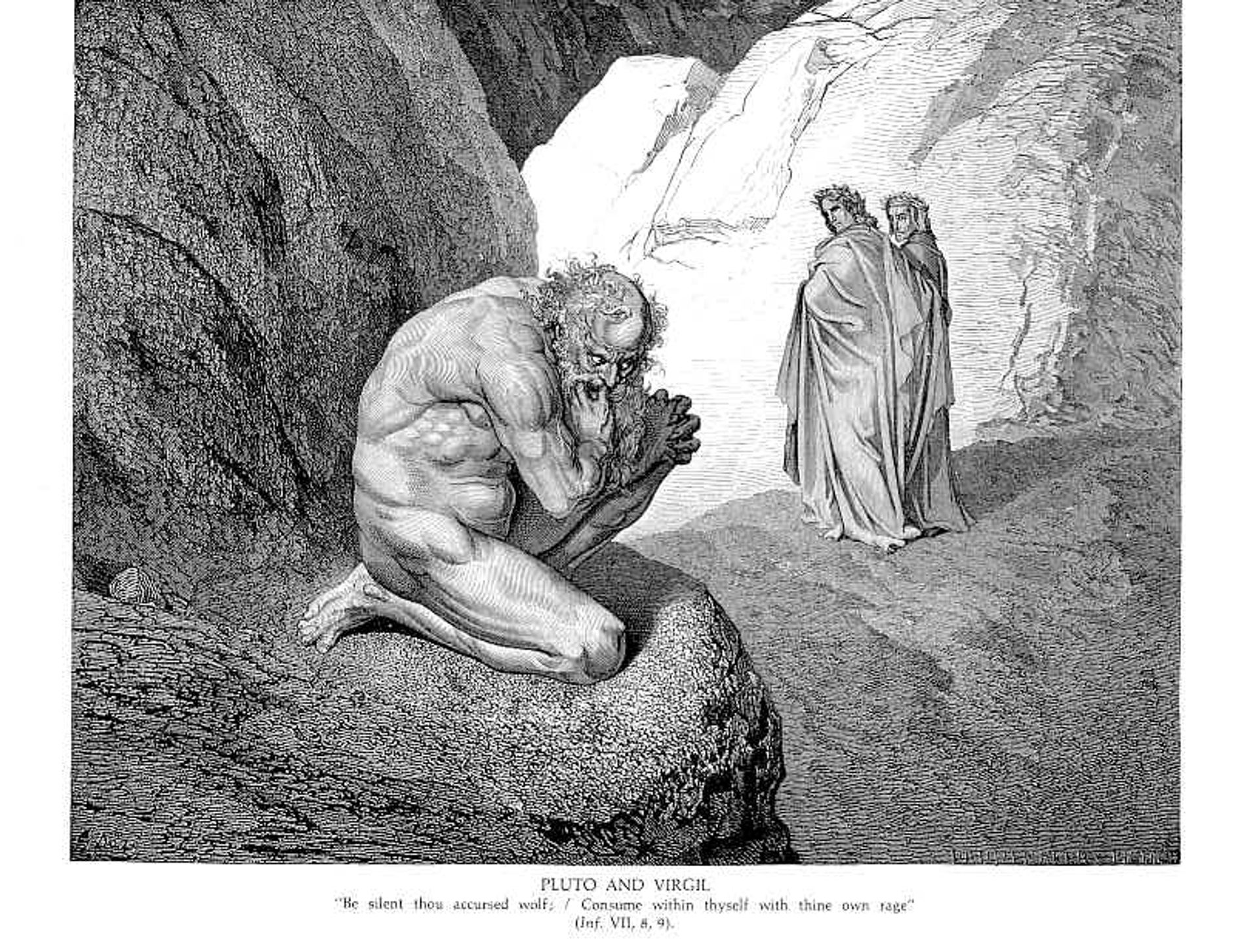 Pluto and Virgil by Gustave Dore