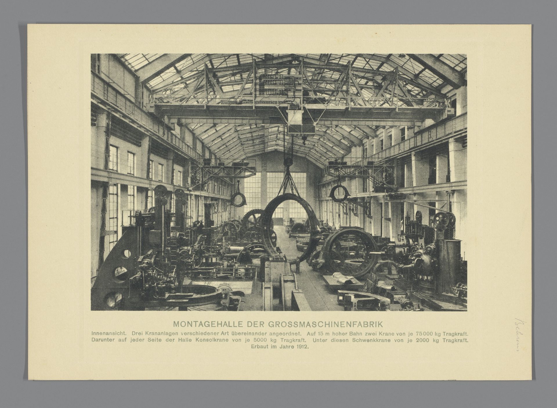 Montagehalle der grossmaschinenfabrik (Peter Behrens) by Anonymous