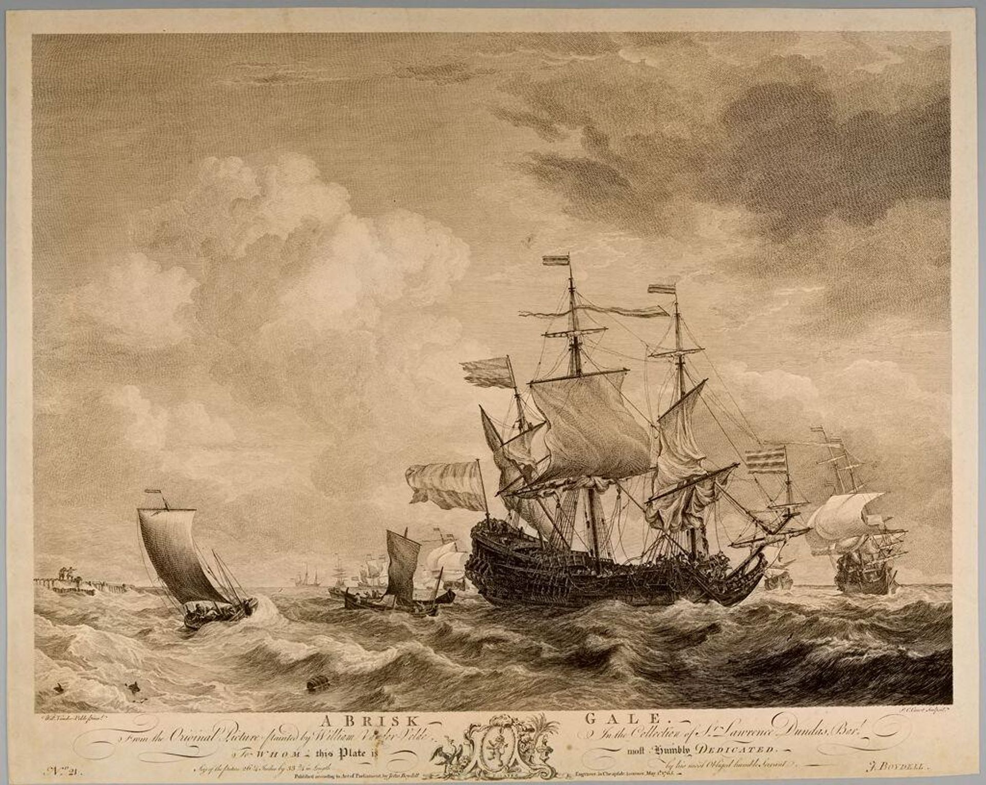 Brisk Gale by Pierre Charles Canot