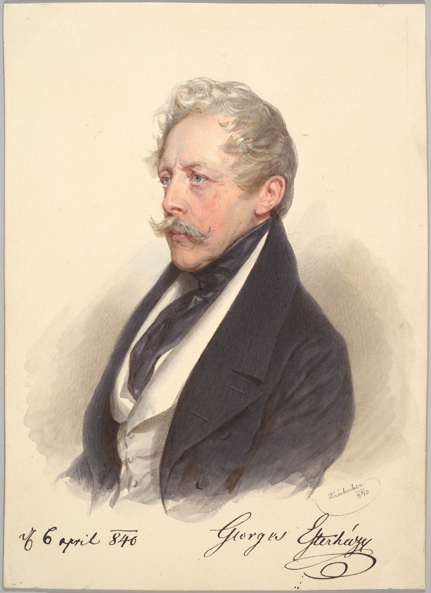 Count Georg Esterházy Von Galántha by Josef Kriehuber