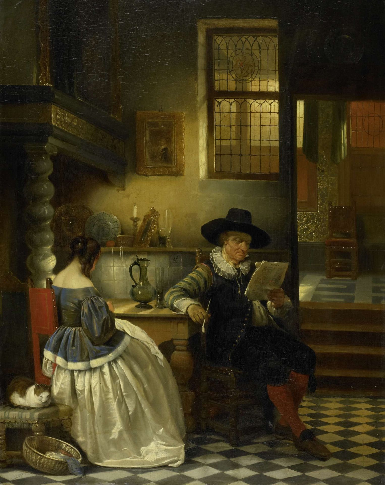 Seventeenth-century Interior by Henri Leys