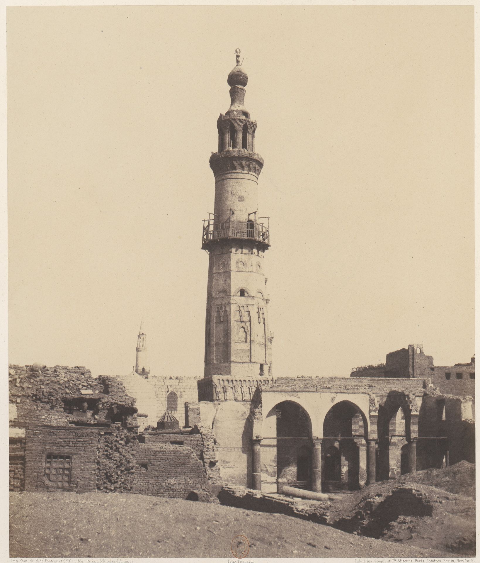 Djirdjeh, Mosquée en Ruines Sur le Bord du Nil by Félix Teynard