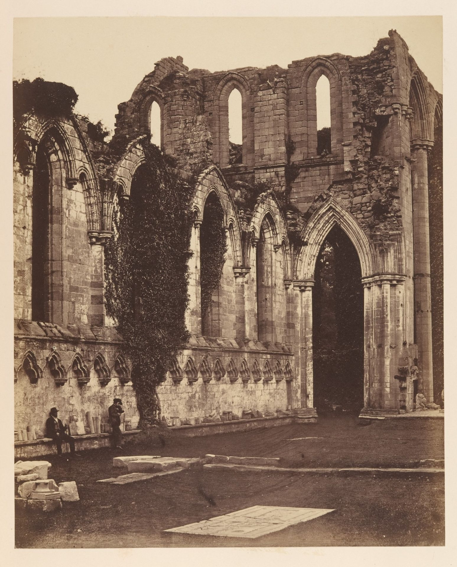 Fountains Abbey.  Interior of the Choir by Joseph Cundall