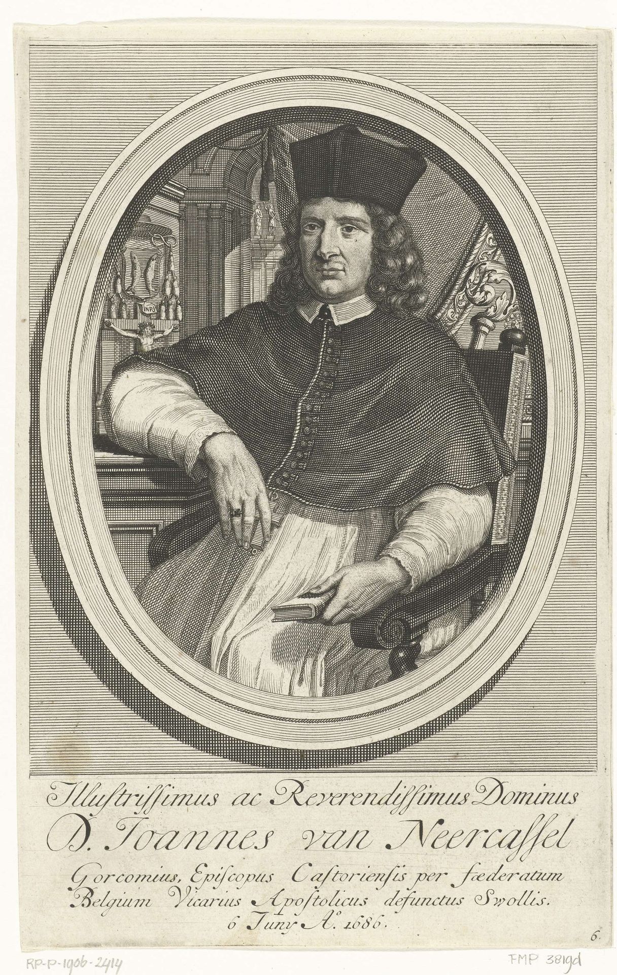 Portret van apostolisch vicaris Johannes van Neercassel by François van Bleyswijck