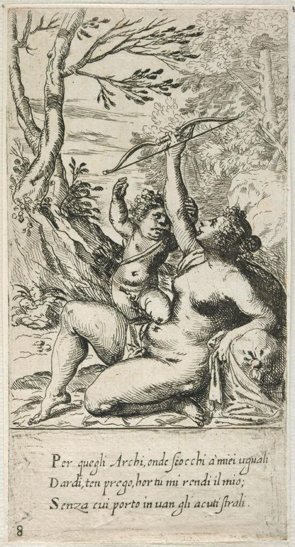 Amor Demanding the Bow from Venus by Odoardo Fialetti