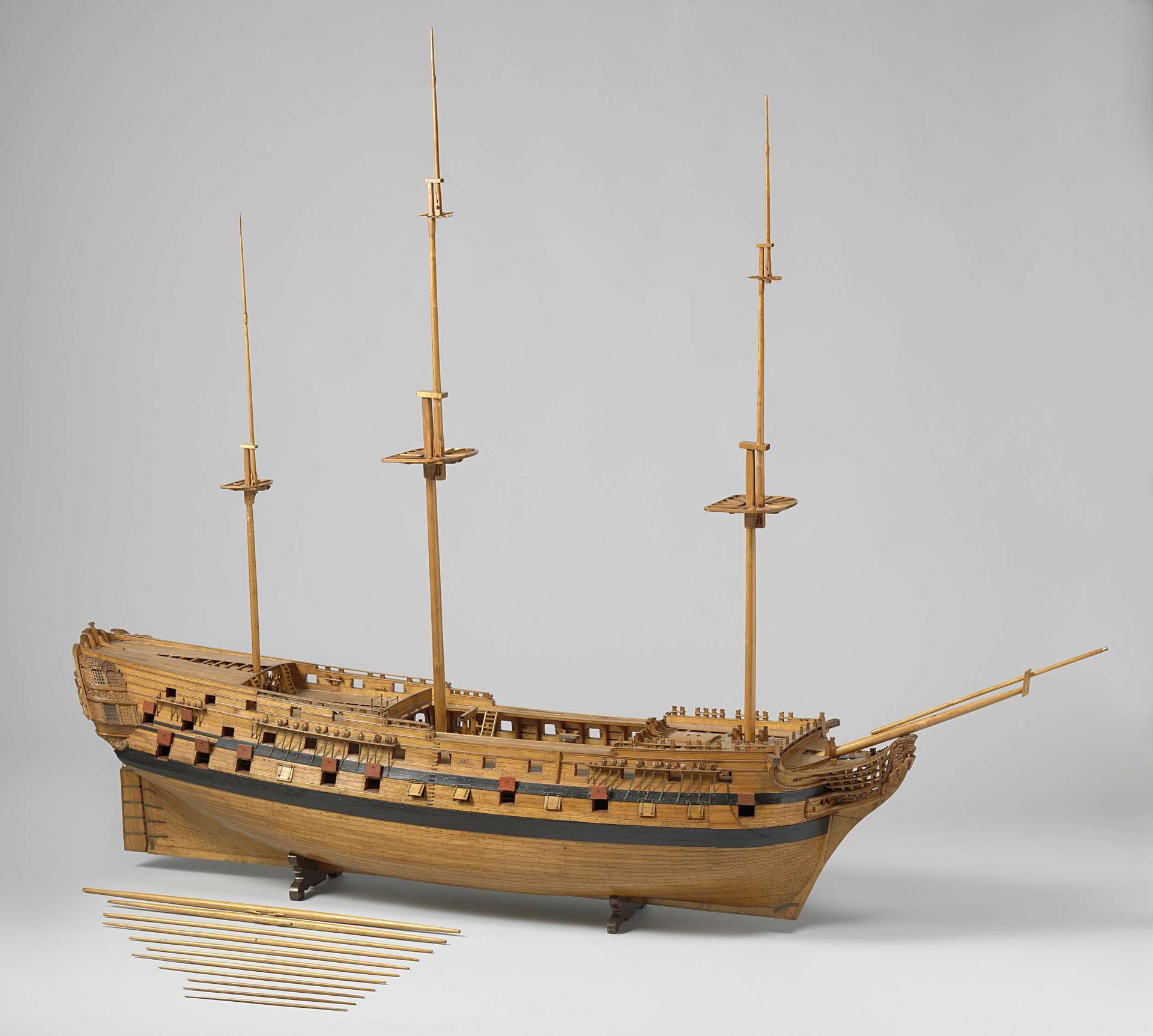 Model of a 74-Gun Ship of the Line by Anonymous