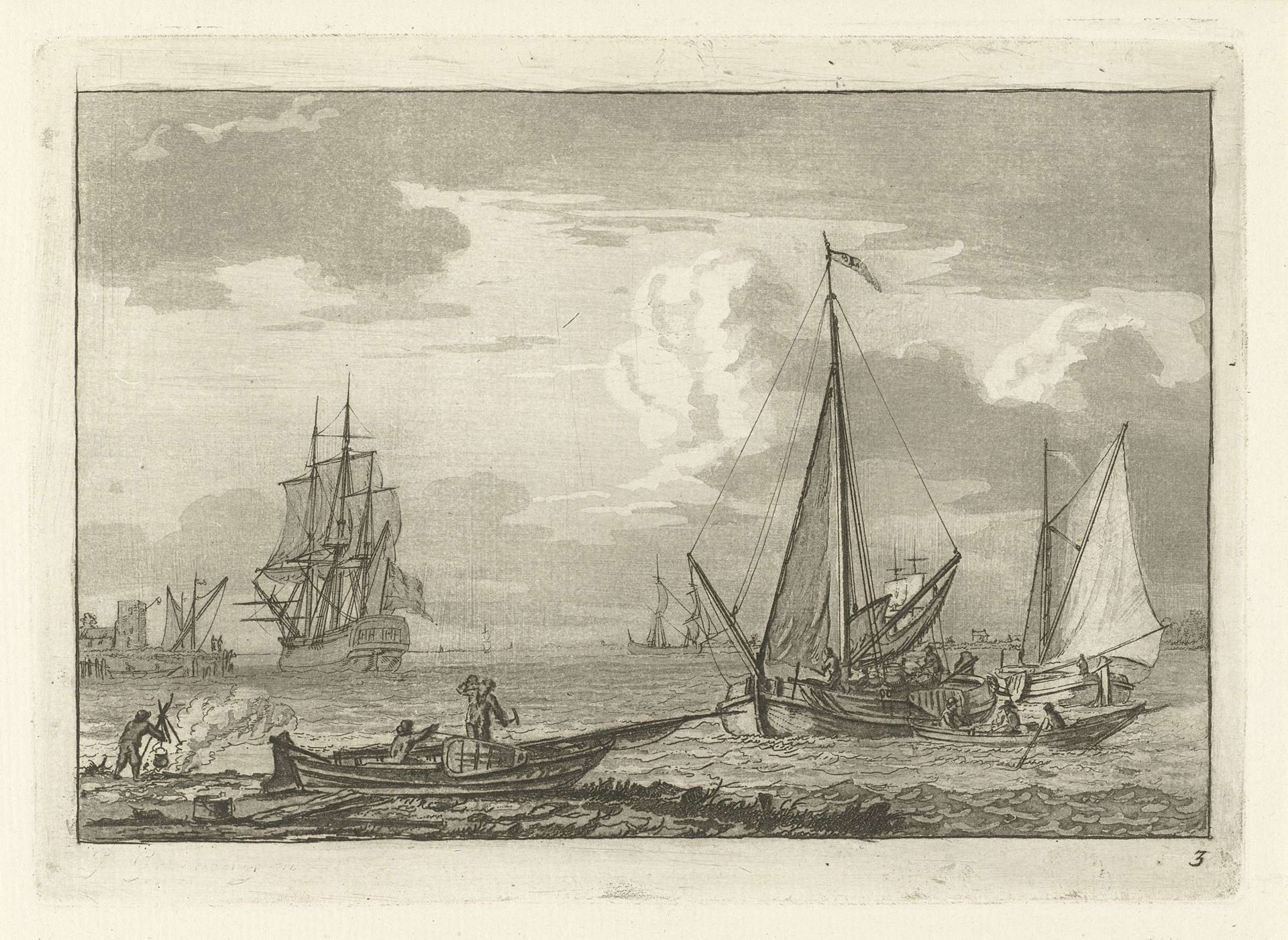 Bevoorrading van een schip by Gerrit Groenewegen