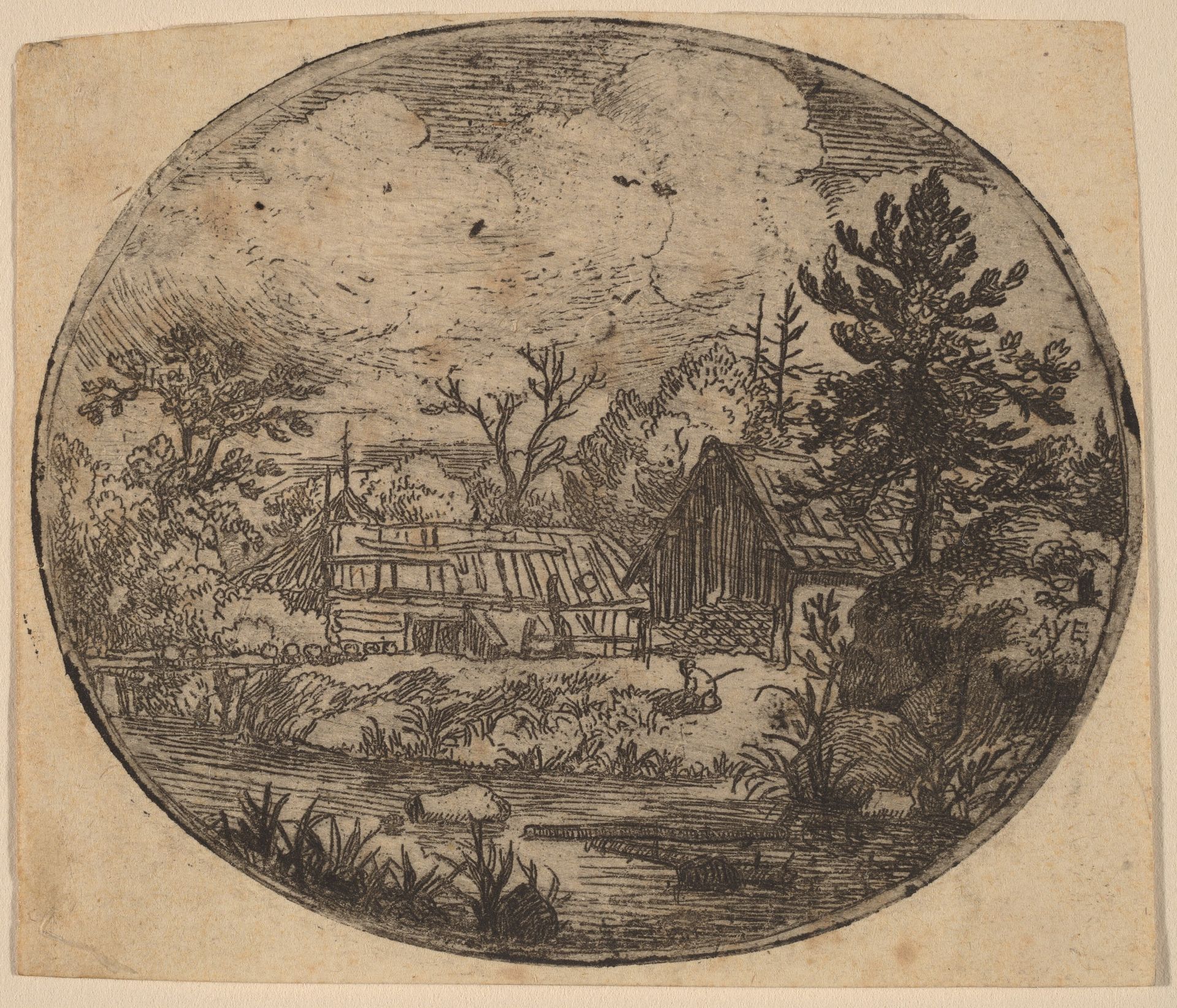 Hamlet at the Bank of a River by Allart van Everdingen