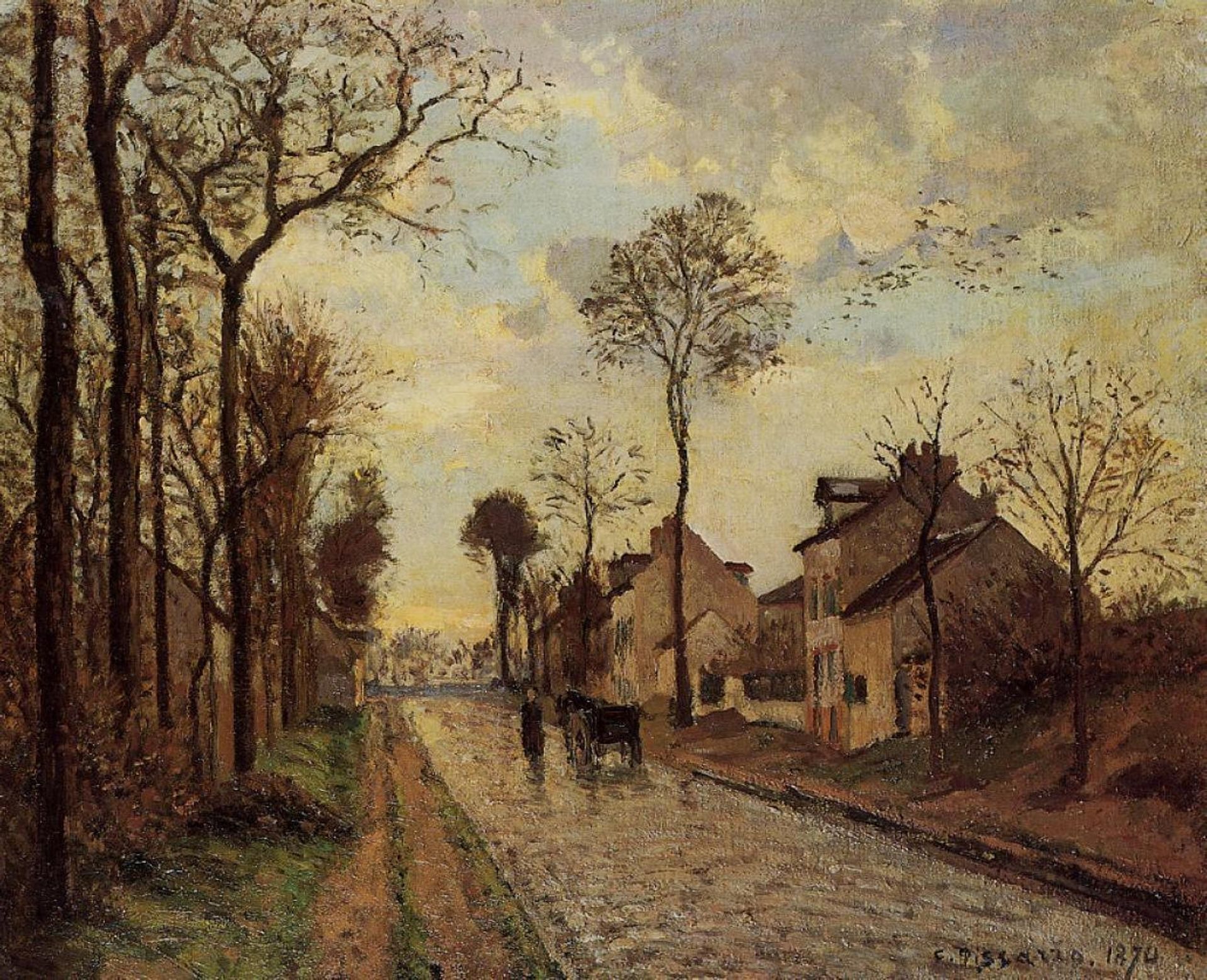 The Louveciennes Road by Camille Pissarro