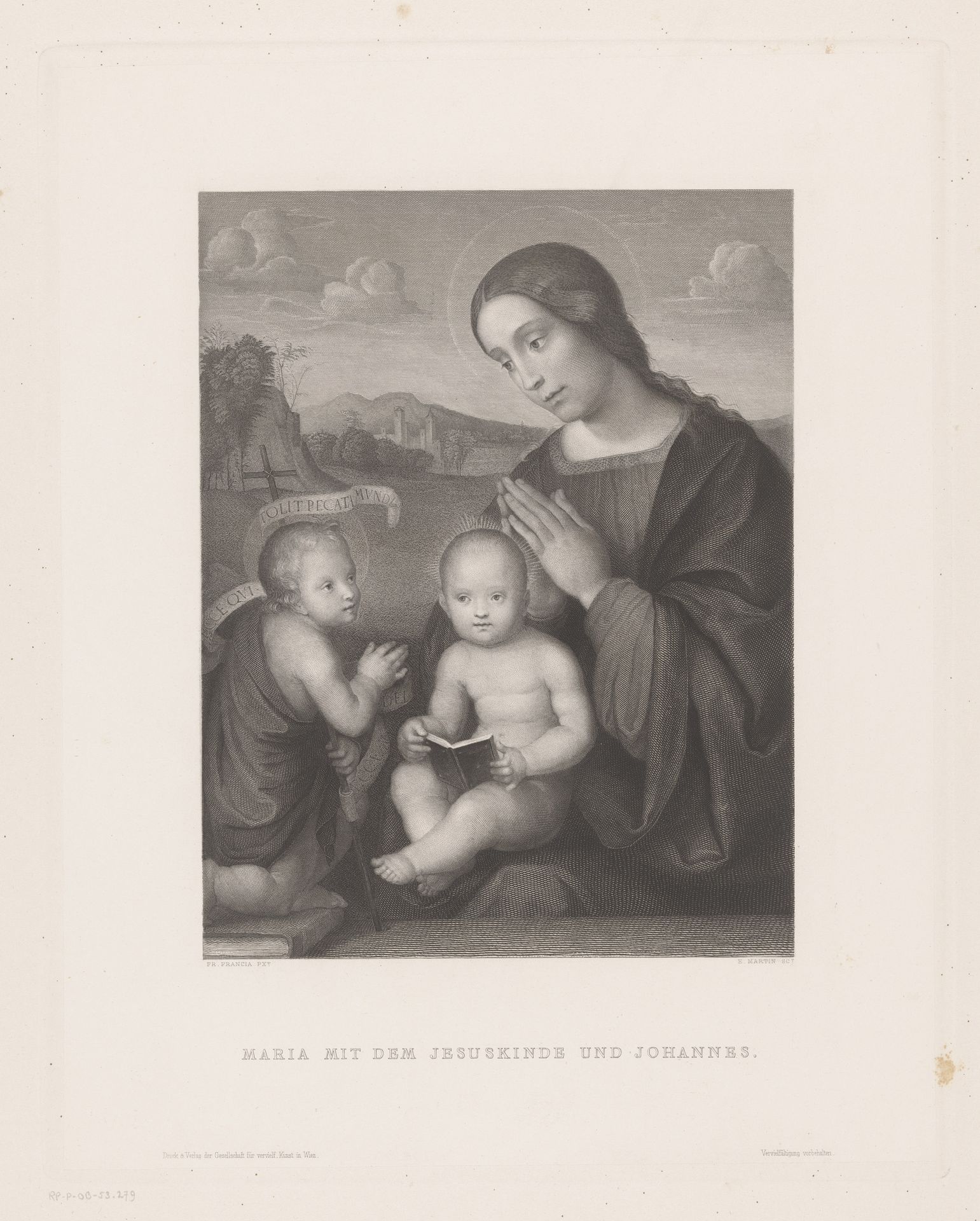 Maria met lezend Kind en Johannes de Doper by Erdmann Martin